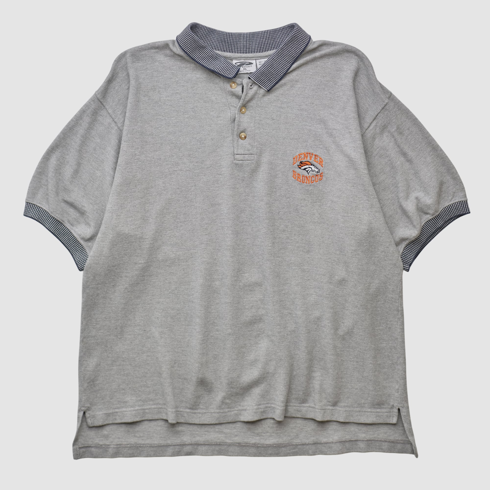 Denver Broncos The Edge 1998 Polo - Heather Gray - 2XL