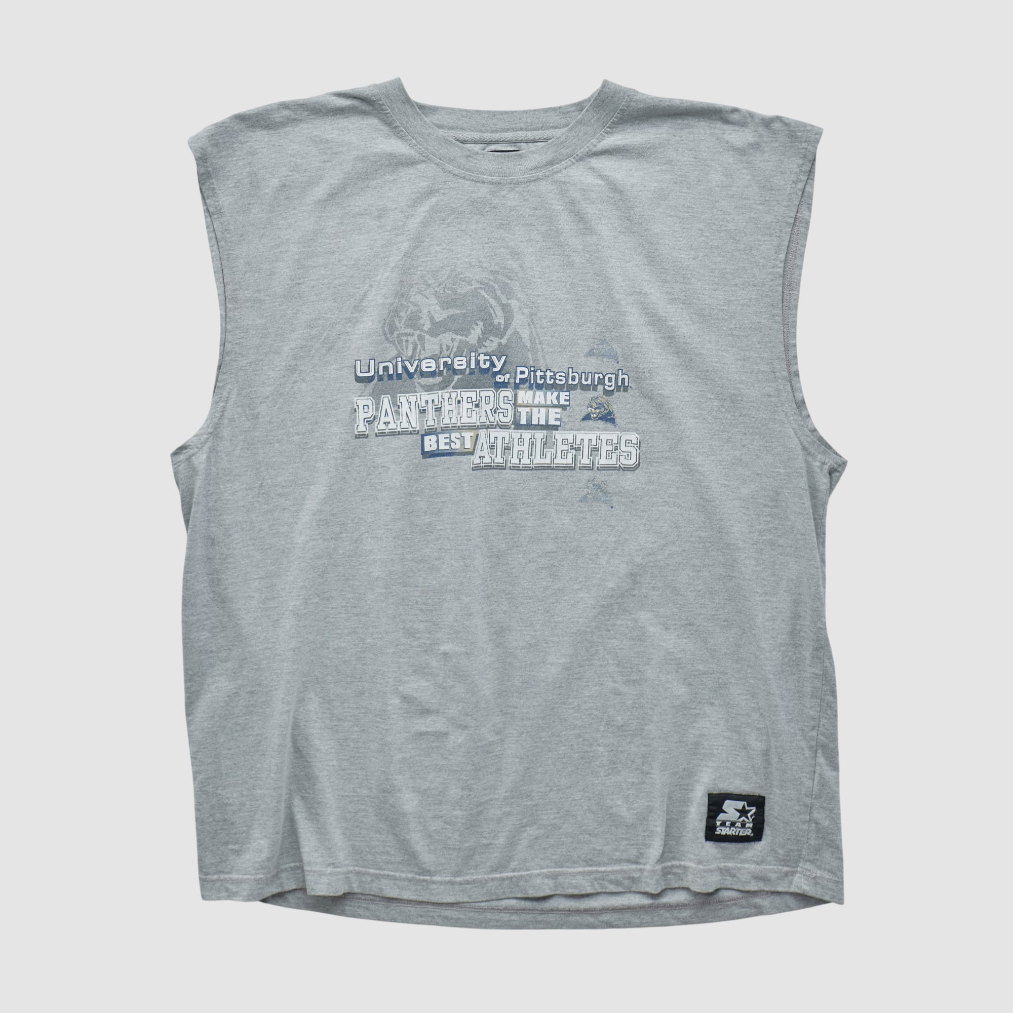 Pitt Panthers Starter 2000s Tank - Heather Gray - 2XL