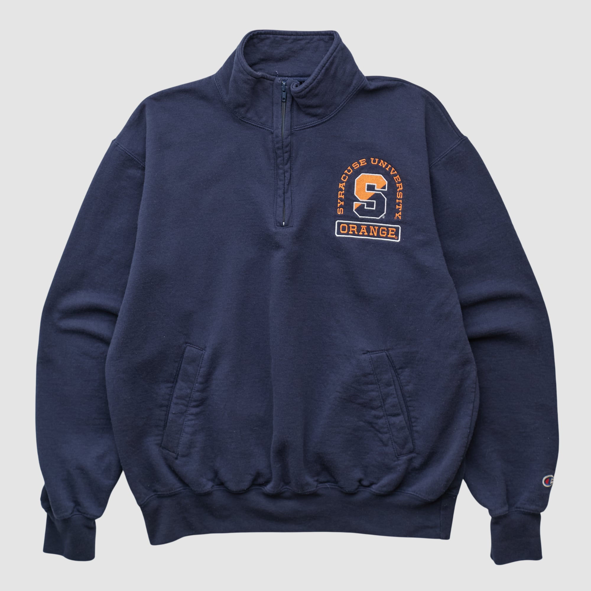 Syracuse Orange Champion 2000s 1/4 Zip Sweatshirt - Navy - S