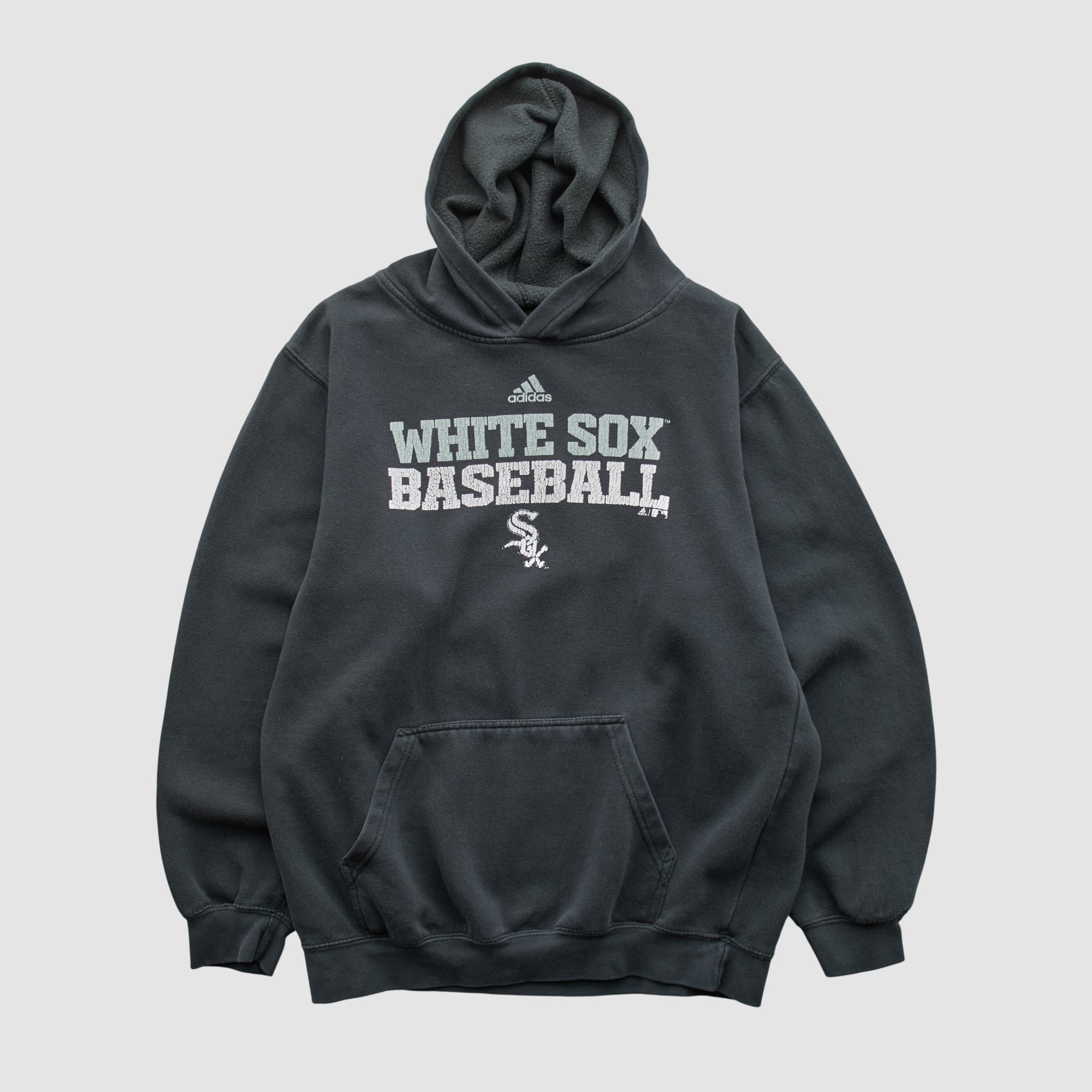 Chicago White Sox Adidas 2010s Hooded Pullover Sweatshirt - Charcoal - XS