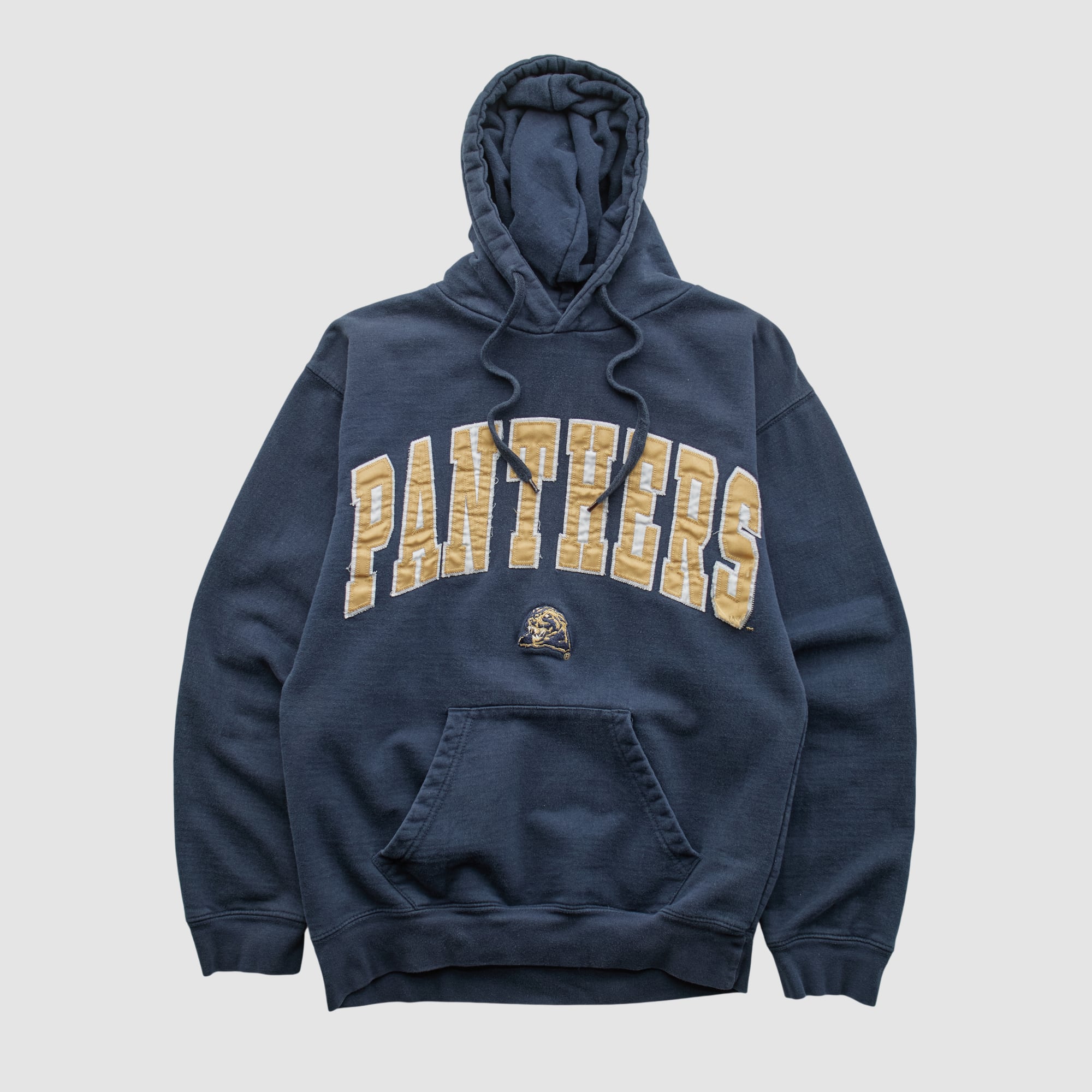 Pitt Panthers Old Varsity Brand 2010s Hooded Pullover Sweatshirt - Navy - XS