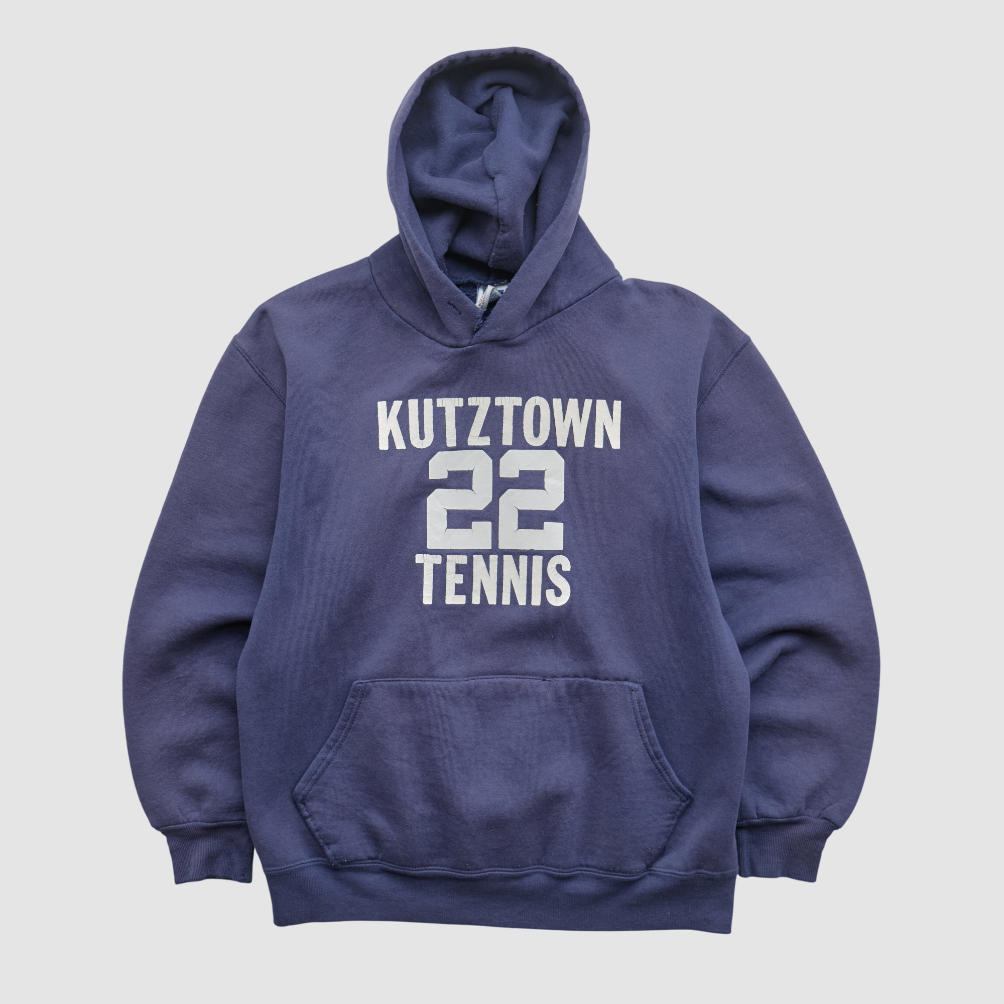 Kutztown Golden Bears Russell 90s Hooded Pullover Sweatshirt - Navy - XS