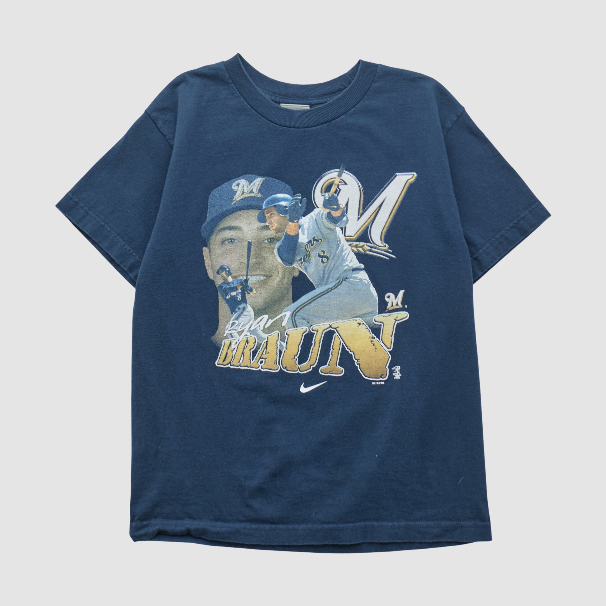 Ryan Braun Nike 2010s T-shirt - Navy - Yth L