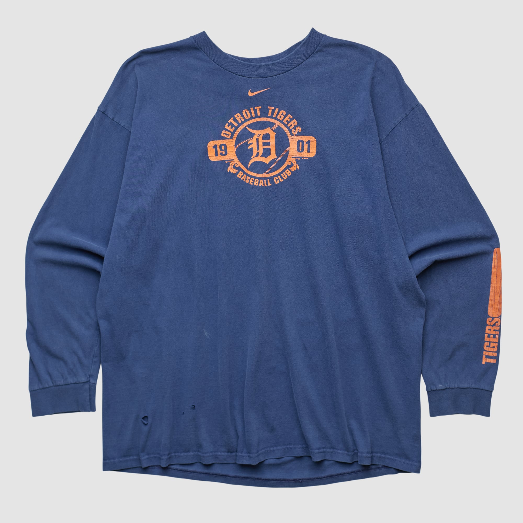 Detroit Tigers Nike 2000s Long Sleeve T-shirt - Navy - L