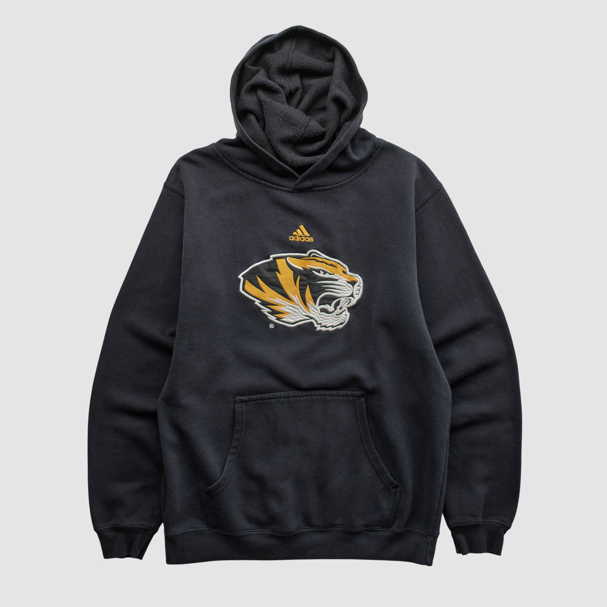 Missouri Tigers Adidas Hooded Pullover Sweatshirt - Black - XS