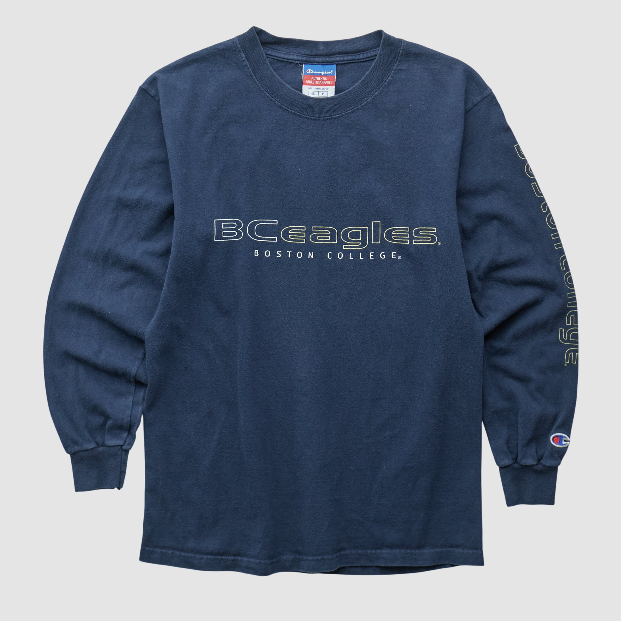 Boston College Eagles Champion 2000s Long Sleeve T-shirt - Navy - XS