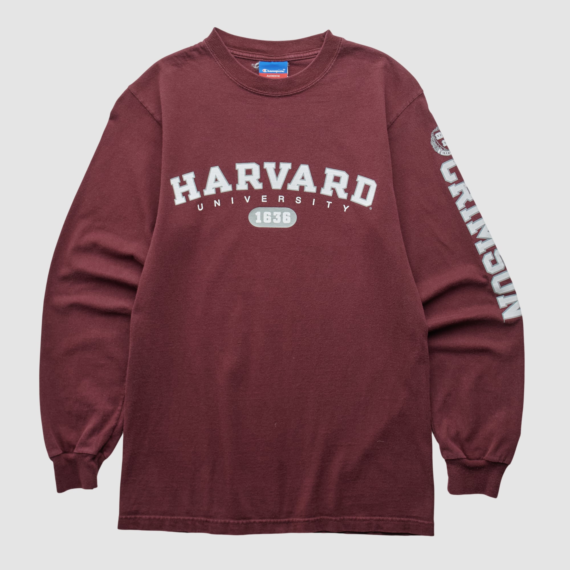 Harvard Crimson Champion 2000s Long Sleeve T-shirt - Maroon - XS