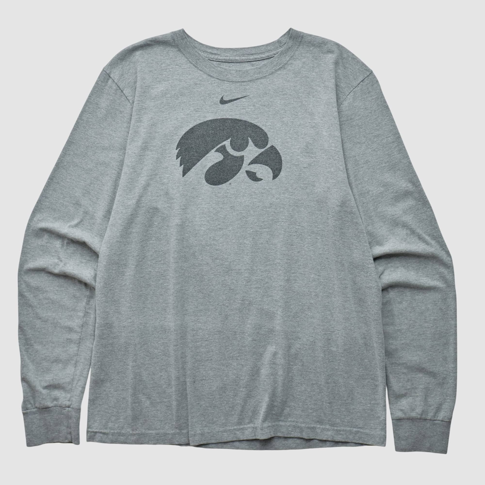 Iowa Hawkeyes 2000s Long Sleeve T-shirt - Heather Gray - M