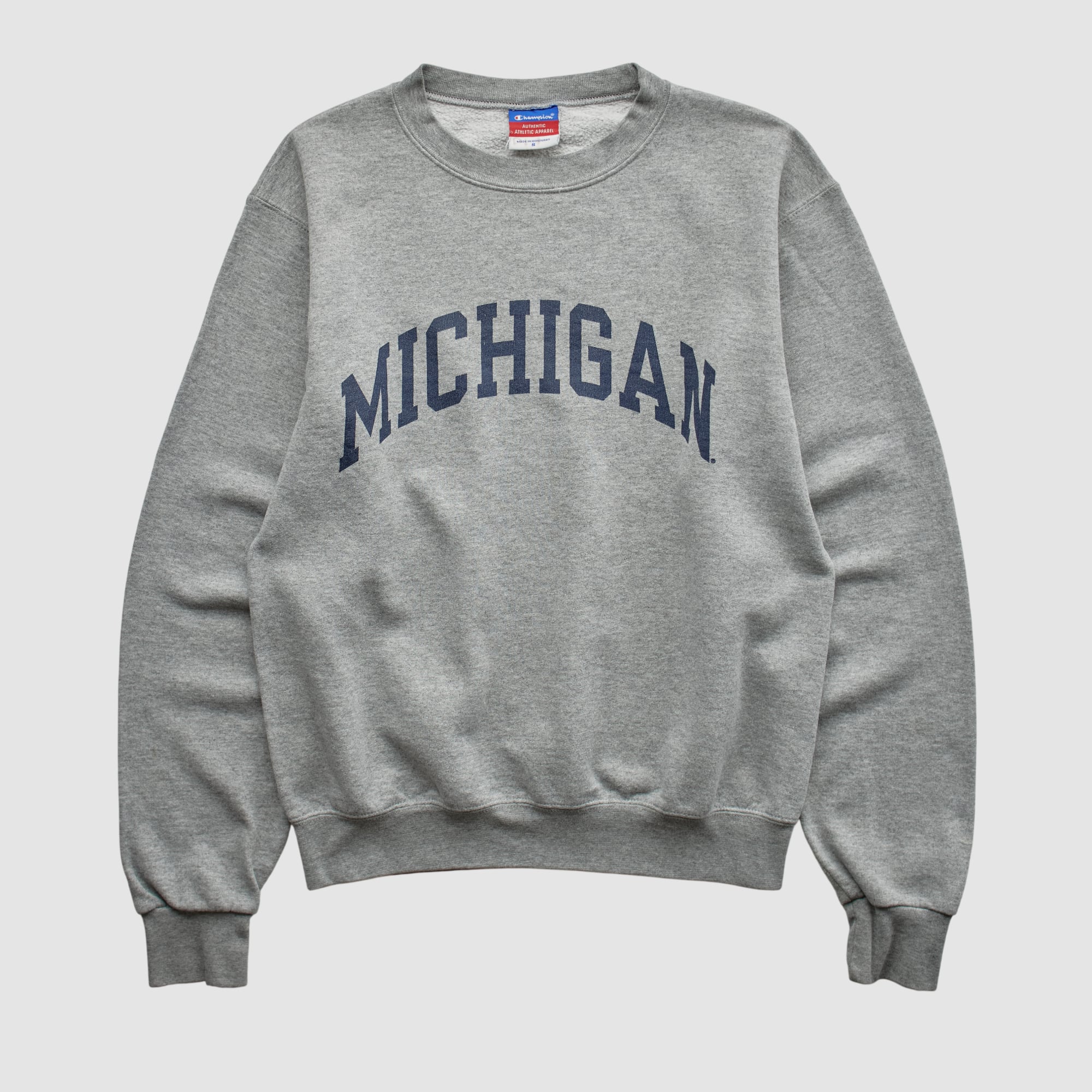 Michigan Wolverines Champion 2000s Pullover Sweatshirt - Heather Gray - XS