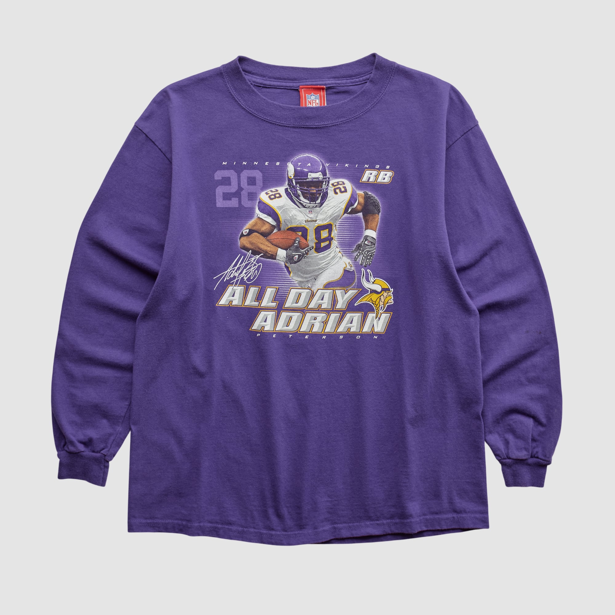 Adrian Peterson NFL 2000s Long Sleeve T-shirt - Purple - XS