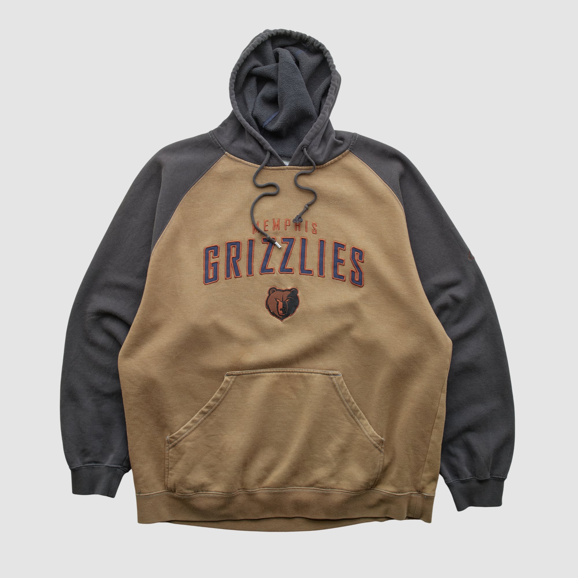 Memphis Grizzlies Reebok 2000s Hooded Pullover Sweatshirt - Clay - M