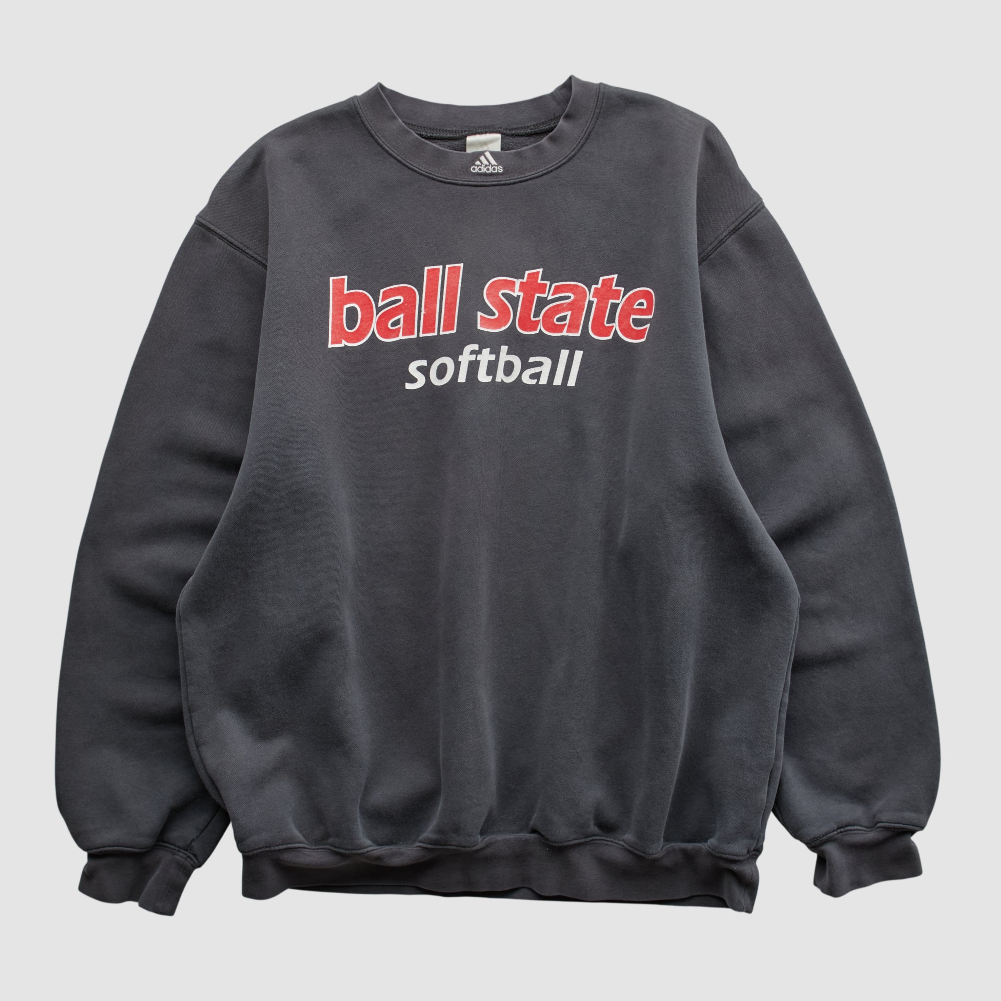Ball State Cardinals Adidas 2000s Pullover Sweatshirt - Charcoal - S