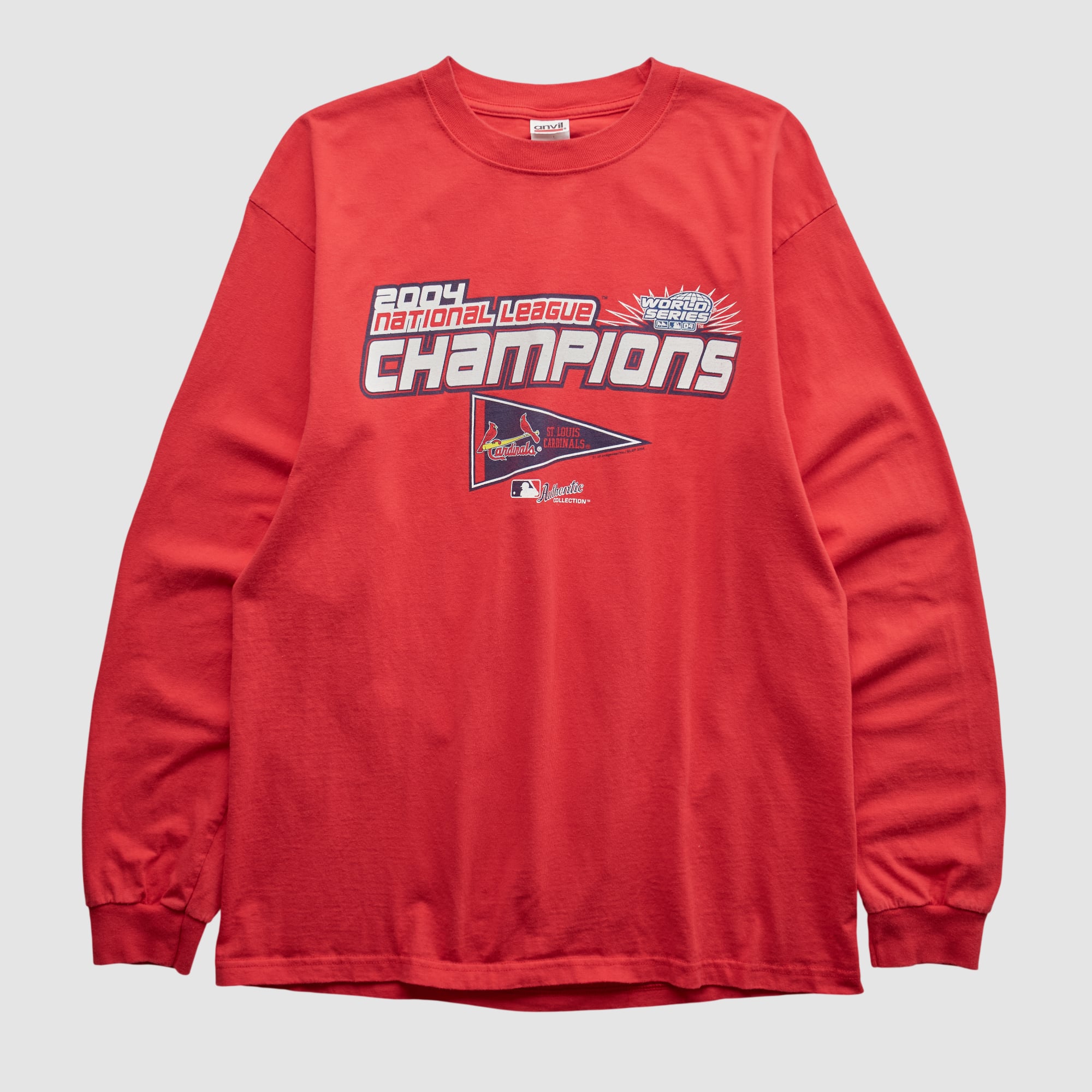 St. Louis Cardinals Anvil 2004 Long Sleeve T-shirt - Red - L