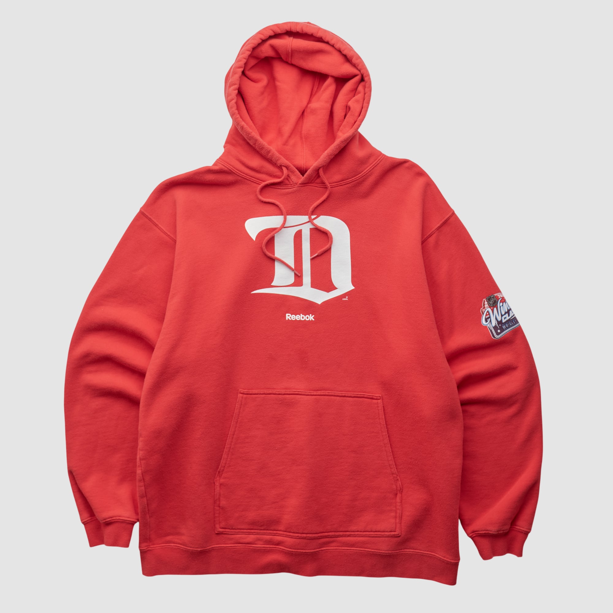 Detroit Red Wings Reebok 2000s Hooded Pullover Sweatshirt - Red - M