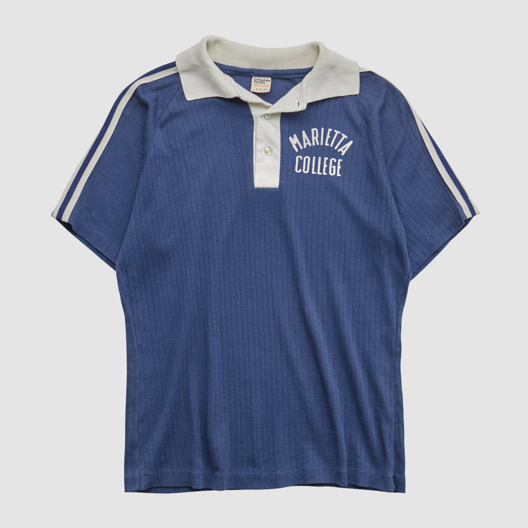 Marietta College Collegiate Pacific 70s Polo - Blue - XS