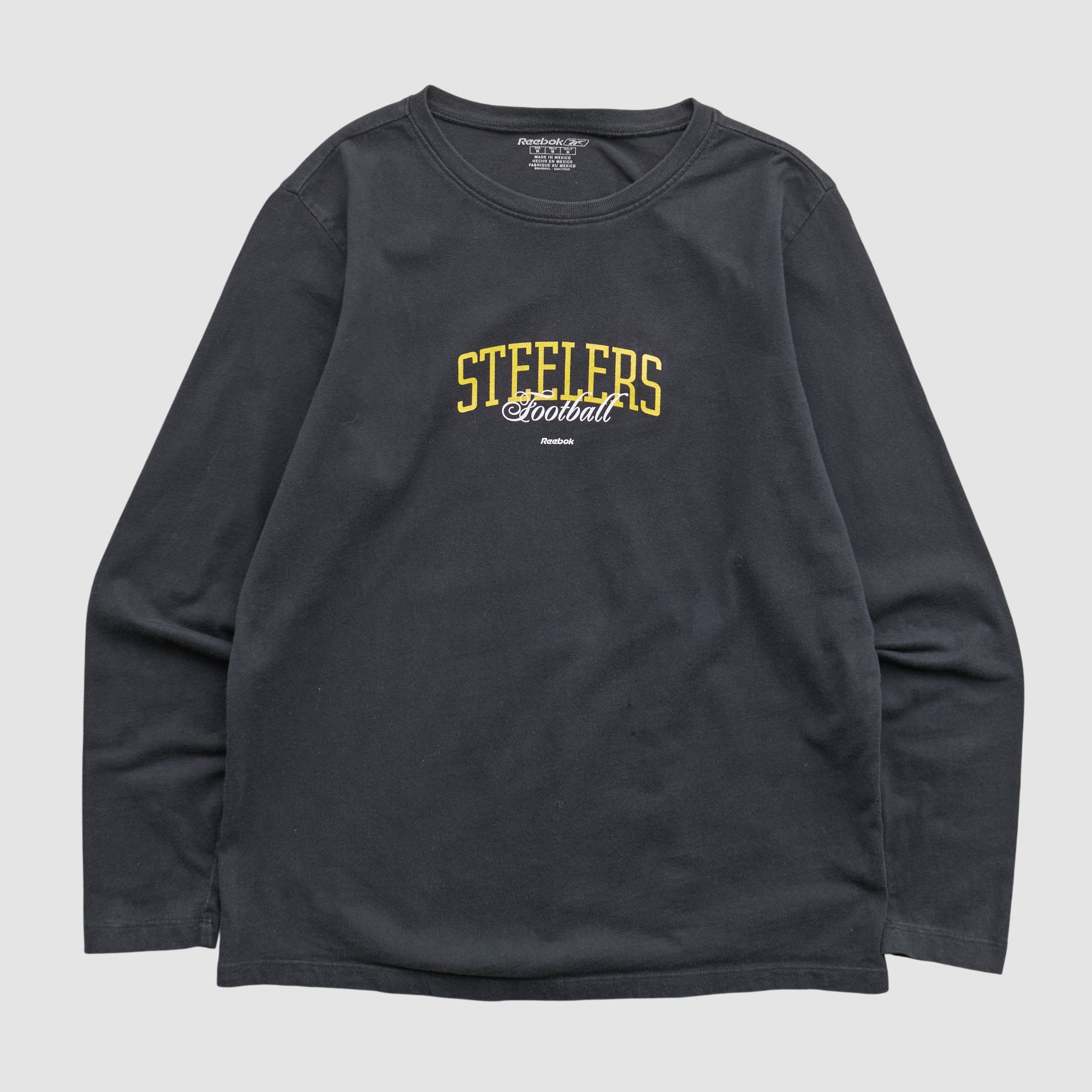 Pittsburgh Steelers Reebok 2000s Long Sleeve T-shirt - Black - S