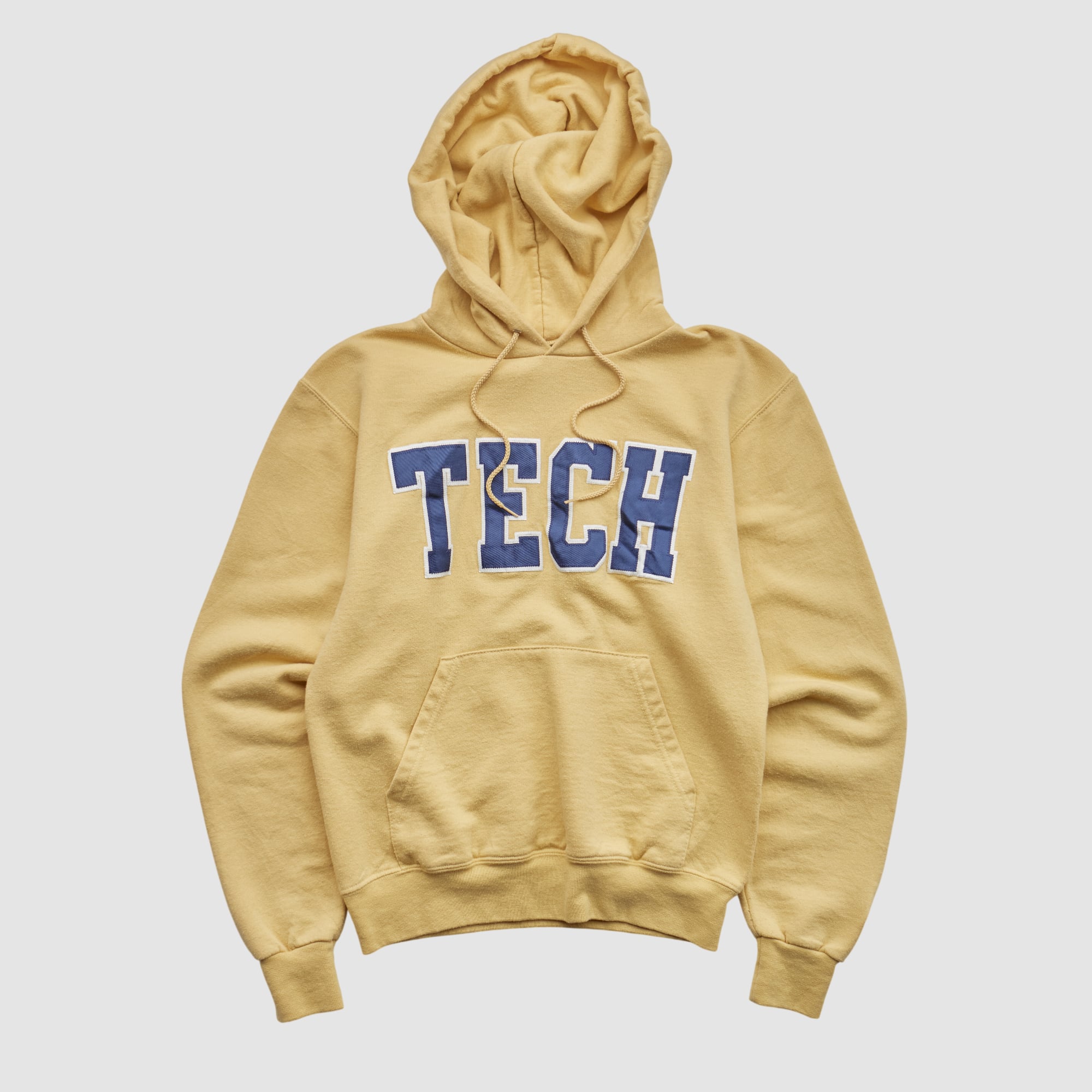 Georgia Tech Yellow Jackets Champion 2000s Hooded Pullover Sweatshirt - Yellow - XXS