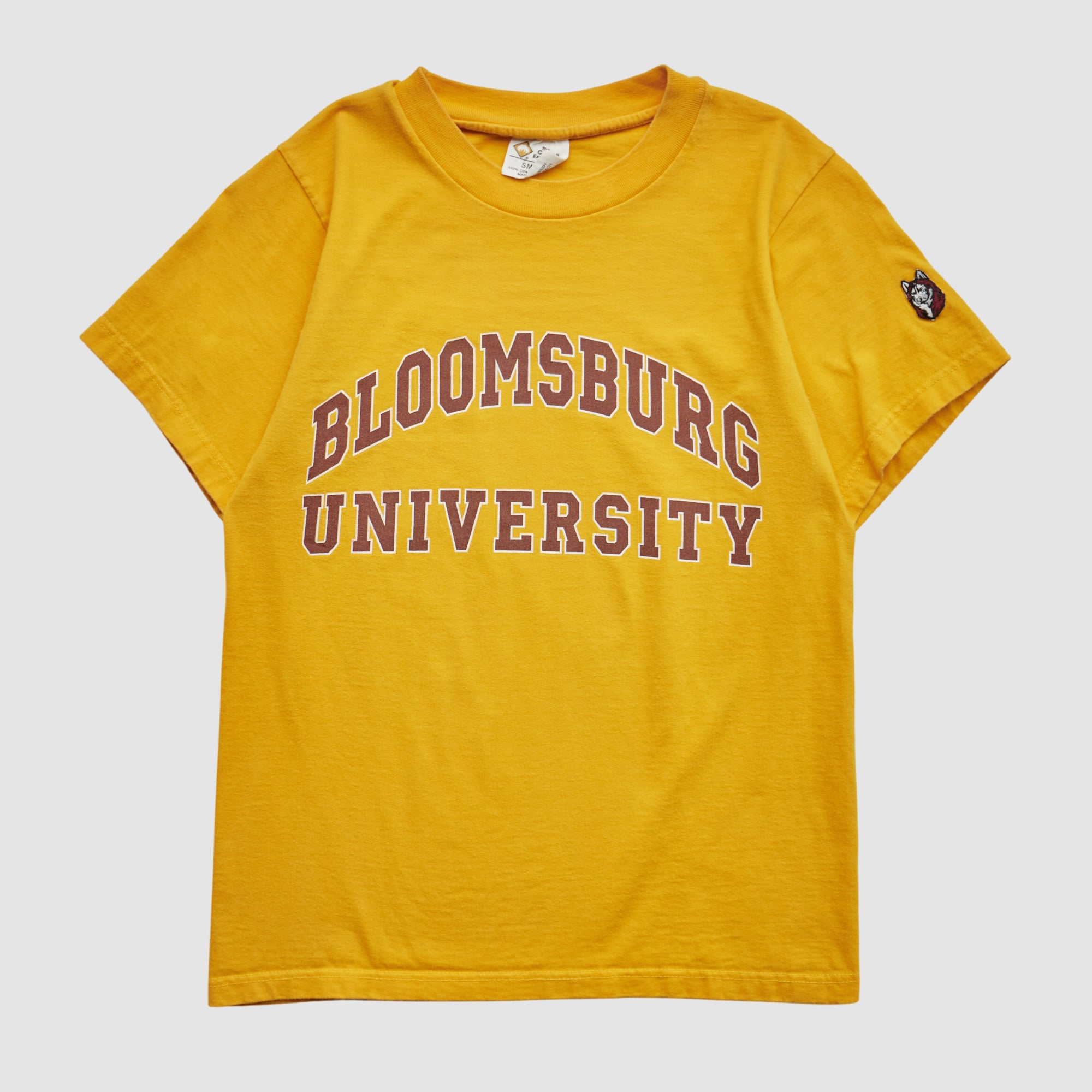 Bloomsburg Huskies The Cotton Exchange 90s T-shirt - Yellow - Yth XL