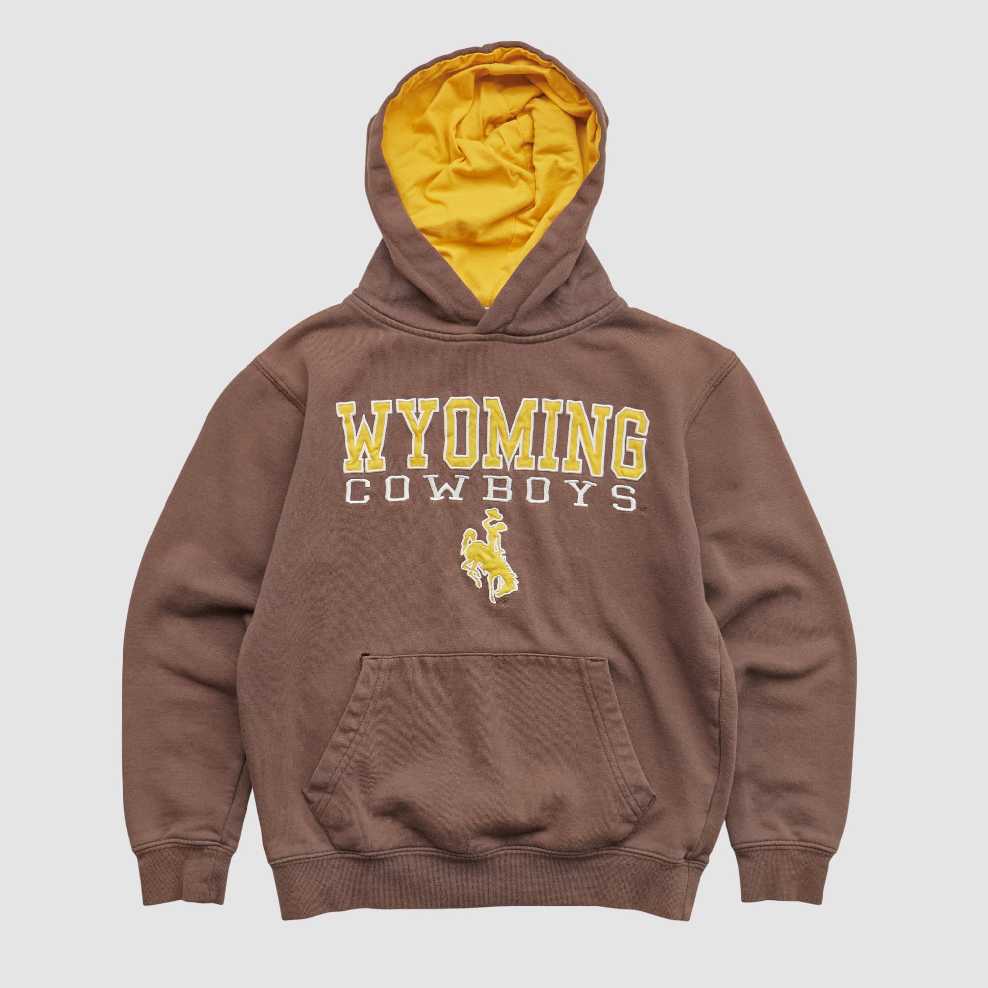 Wyoming Cowboys Stadium Athletic 2010s Hooded Pullover Sweatshirt - Brown - Yth S