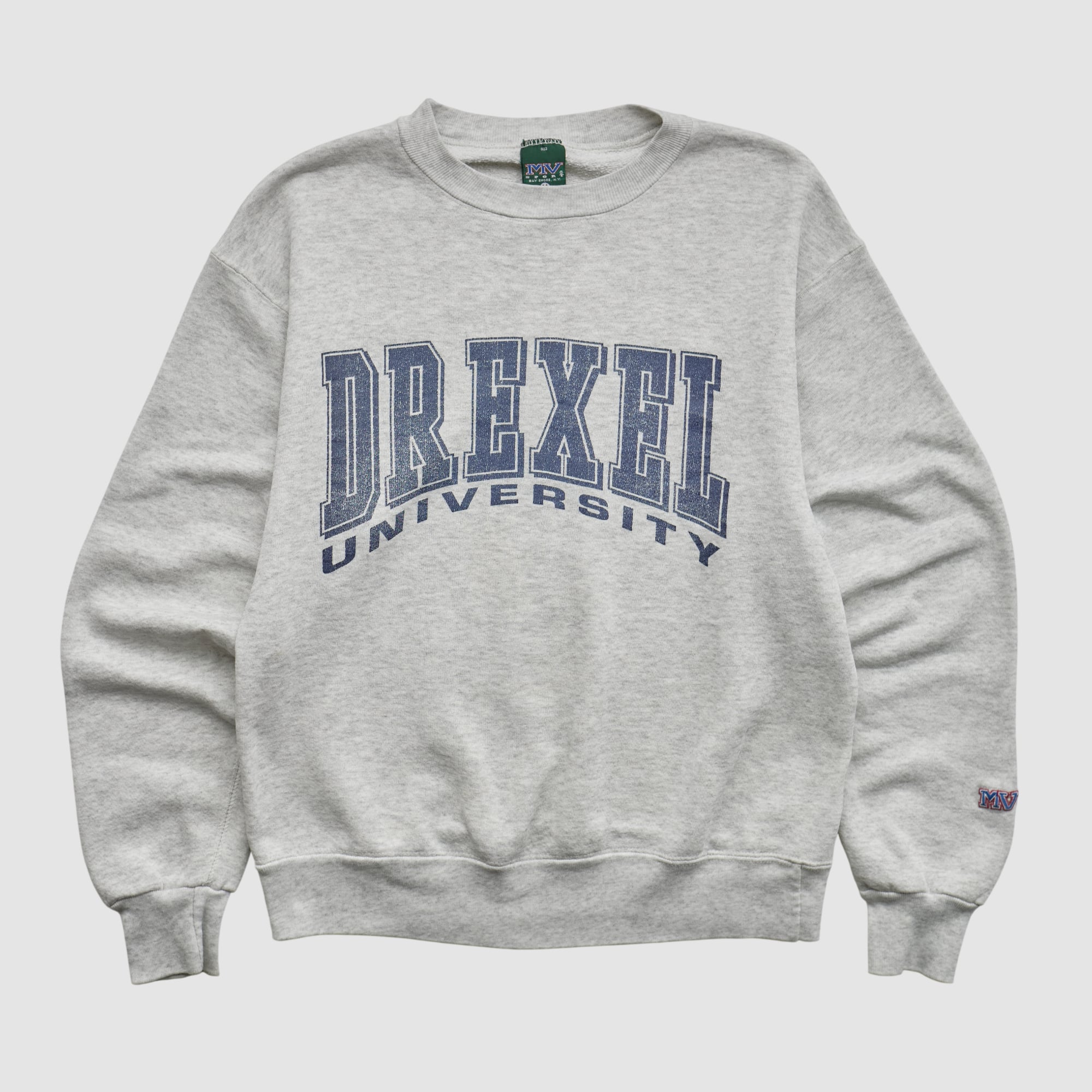 Drexel Dragons MV Sport 90s Pullover Sweatshirt - Heather Gray - XS