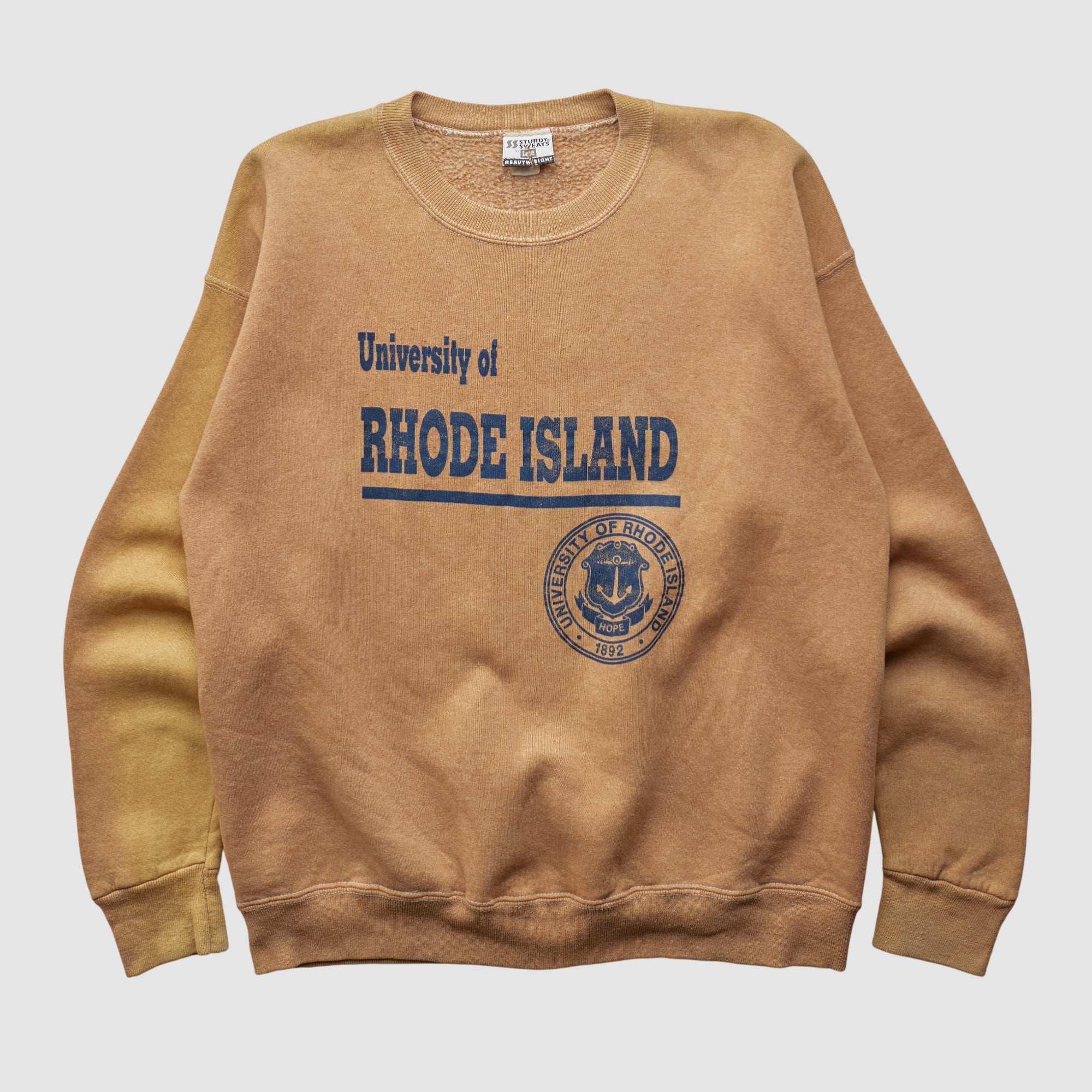 Rhode Island Rams Lee Apparel 90s Pullover Sweatshirt - Clay - S