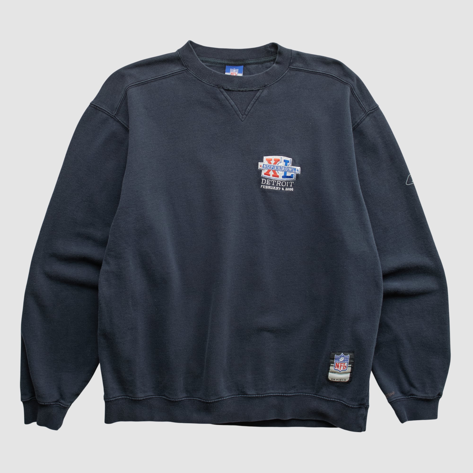 Superbowl XL Reebok 2006 Pullover Sweatshirt - Black - M