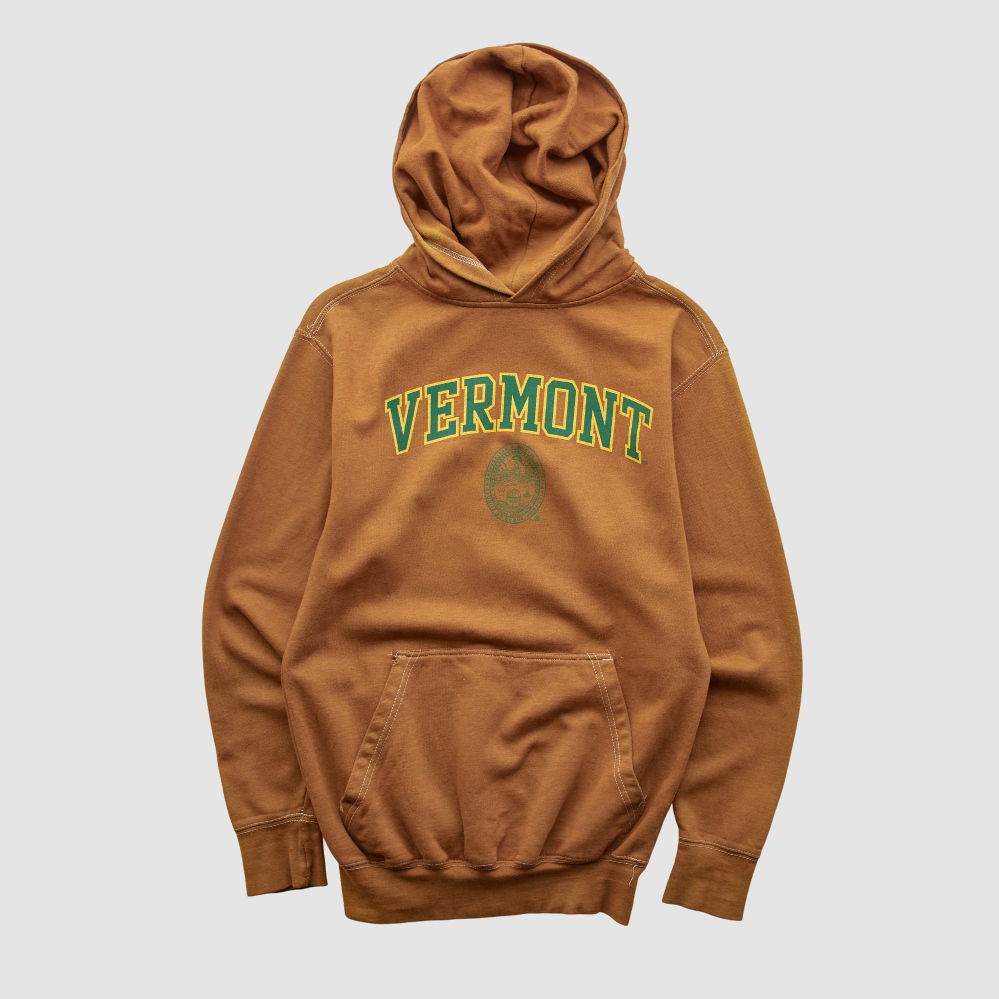 Vermont Catamounts MV Sport 2000s Hooded Pullover Sweatshirt - Clay - XS