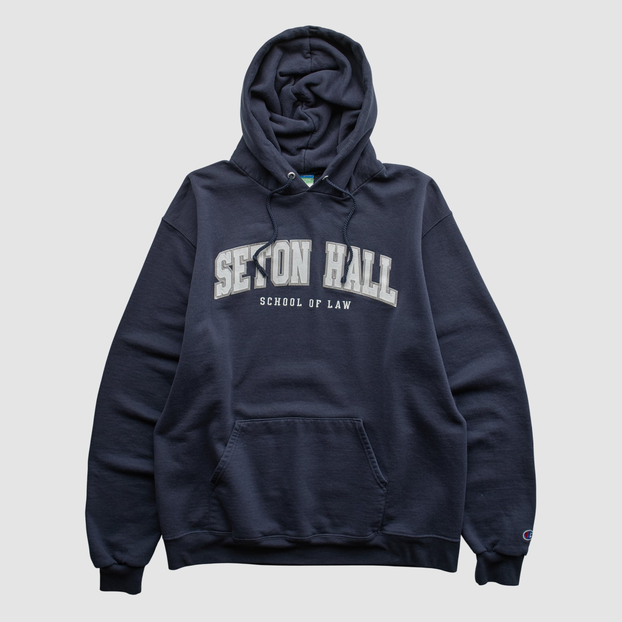 Seton Hall Pirates Champion 2010s Hooded Pullover Sweatshirt - Navy - S
