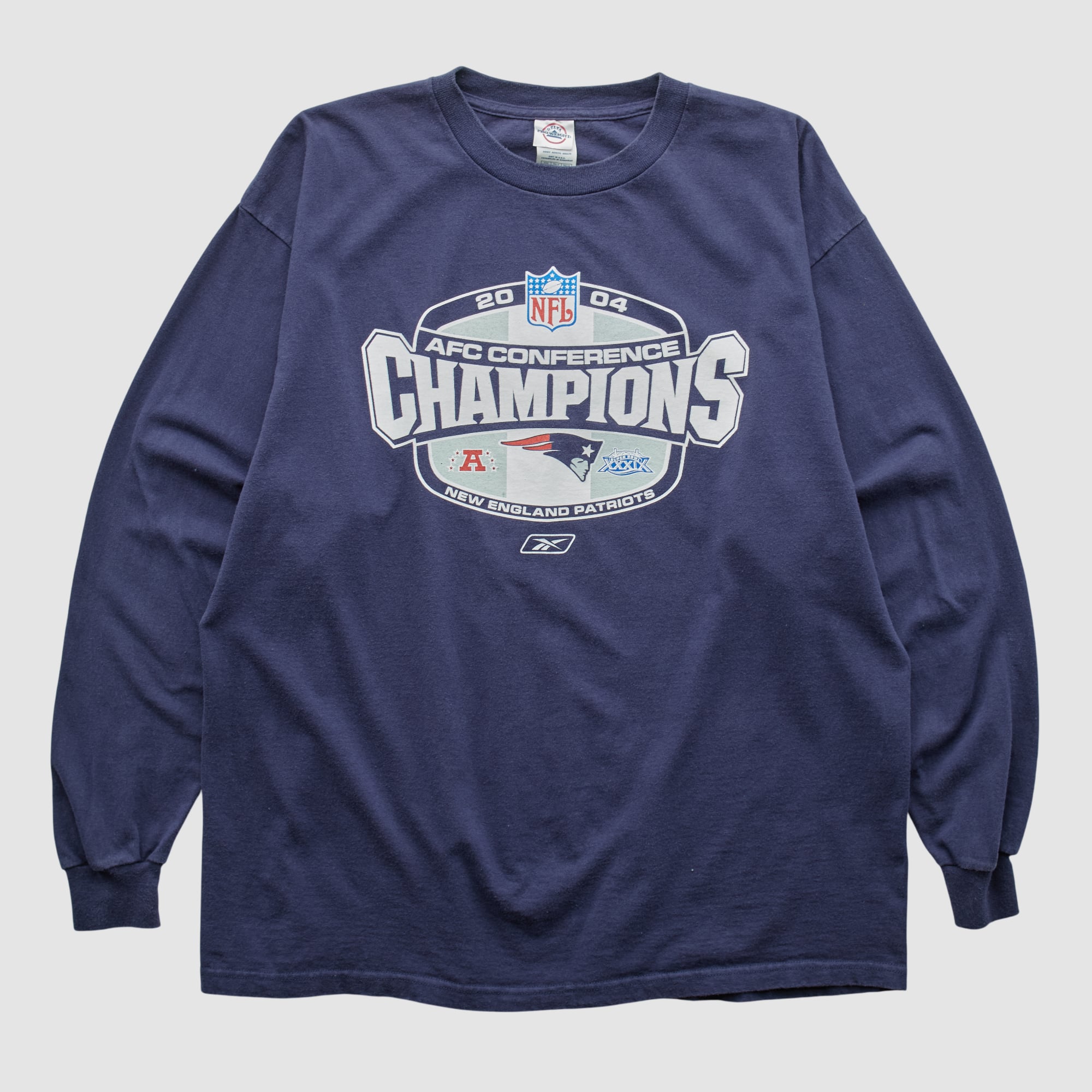New England Patriots Delta 2004 Long Sleeve T-shirt - Navy - L