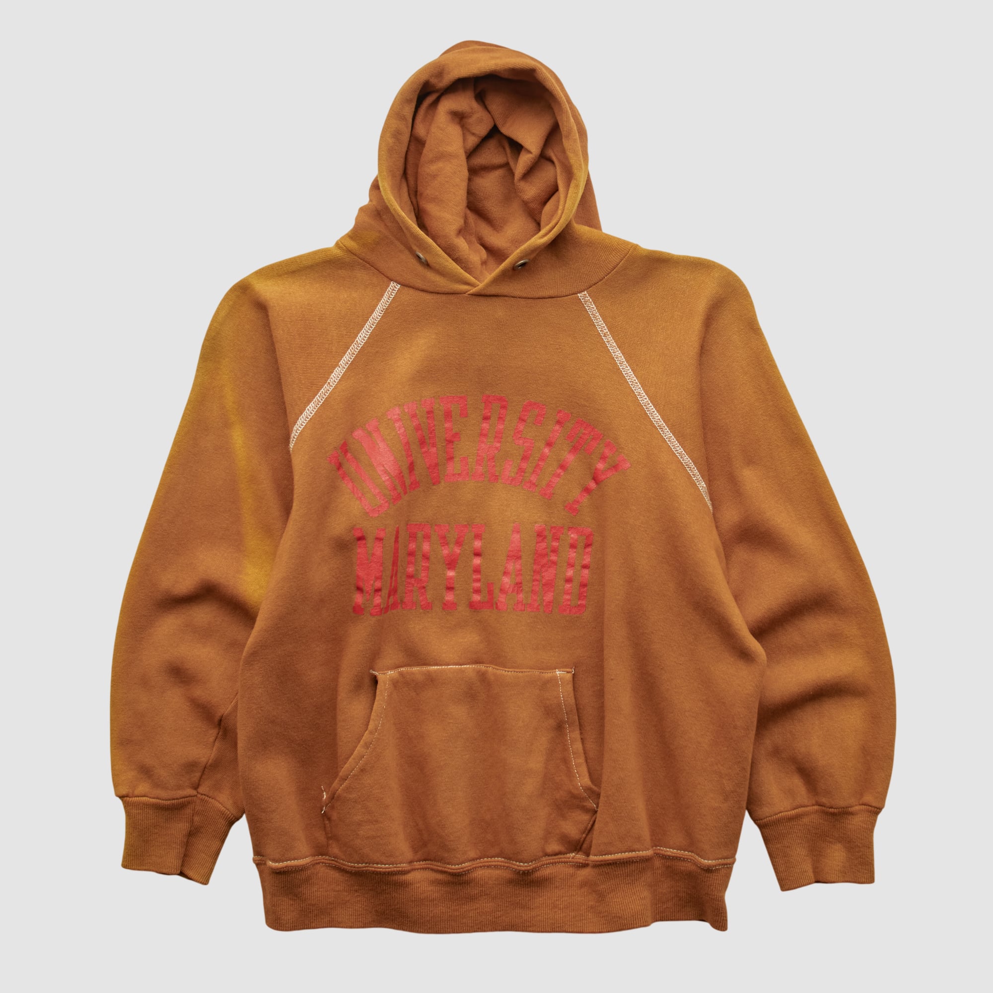 Maryland Terrapins Champion 80s Hooded Pullover Sweatshirt - Clay - XXS