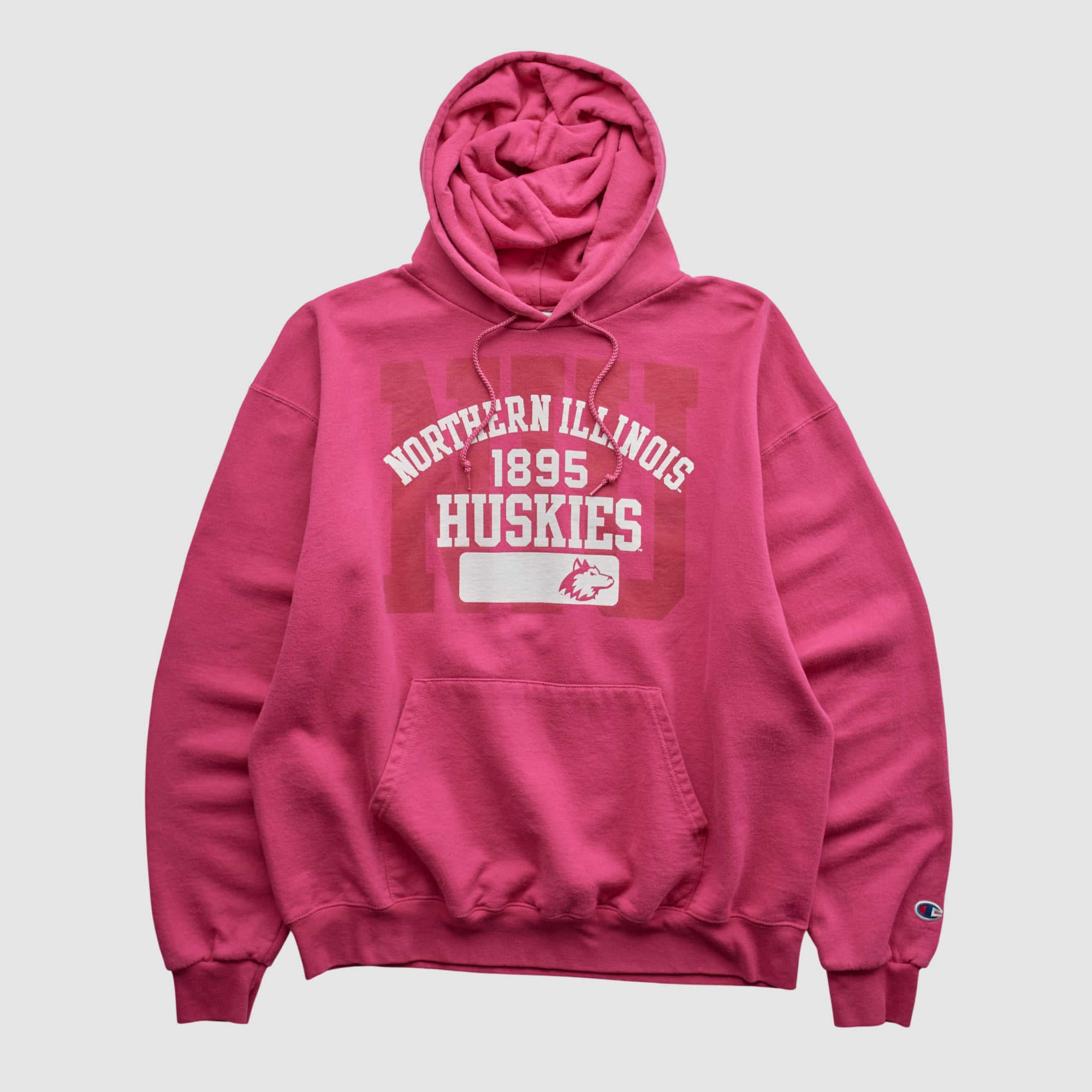 Northern Illinois Huskies Champion 2010s Hooded Pullover Sweatshirt - Pink - L