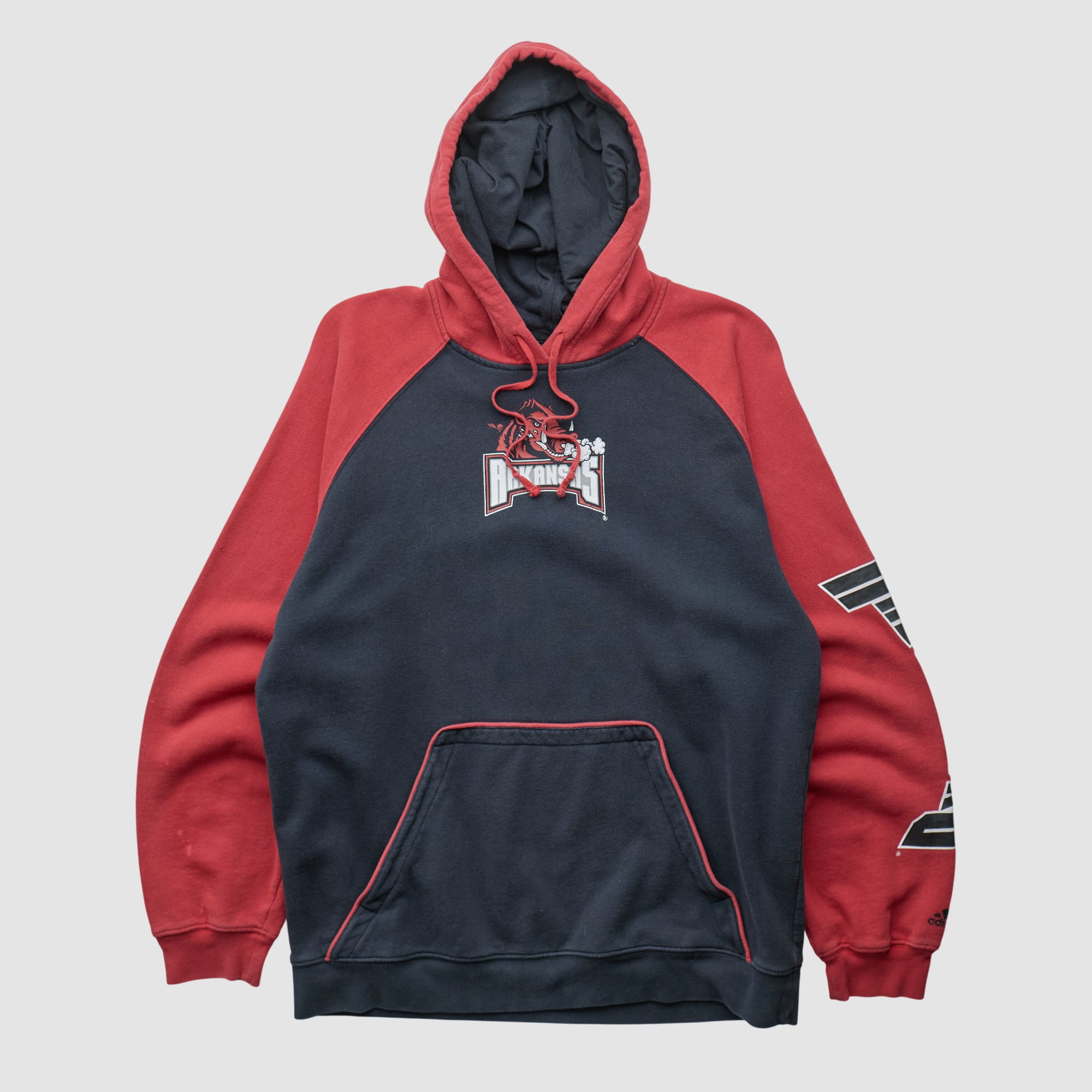 Arkansas Razorbacks Adidas 2000s Hooded Pullover Sweatshirt - Black - M