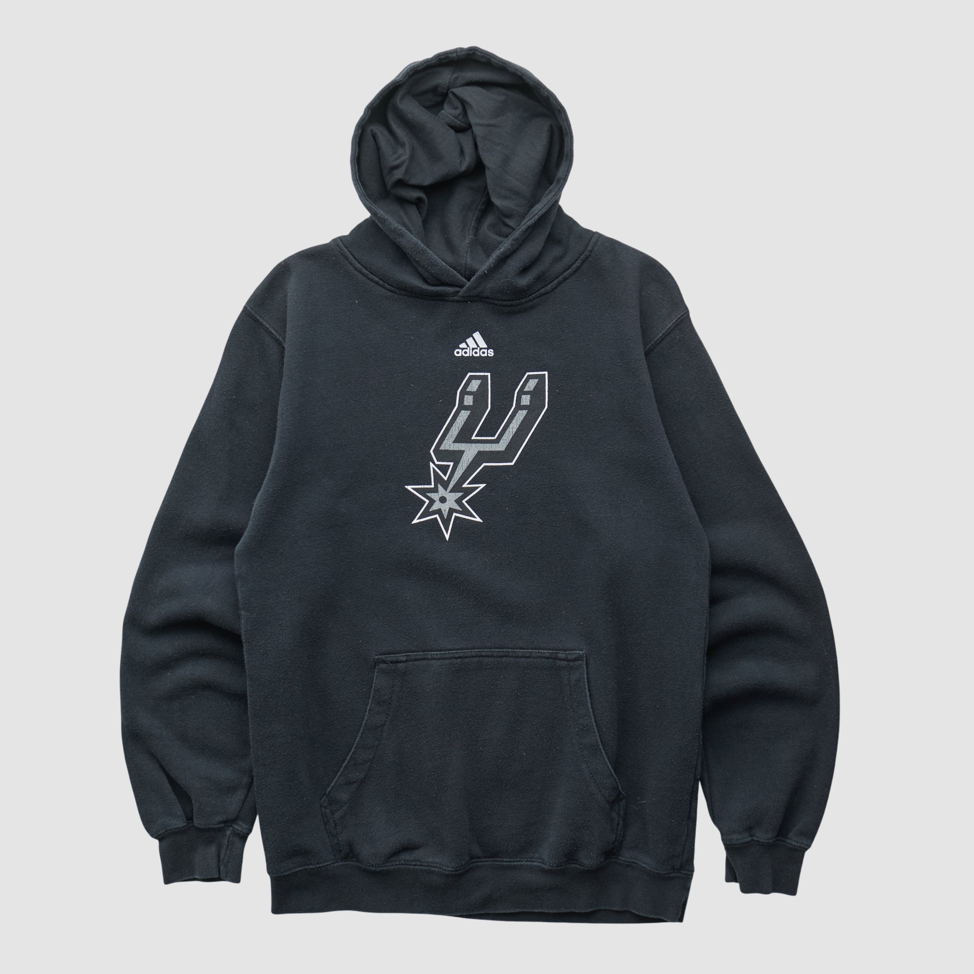 San Antonio Spurs Adidas 2010s Hooded Pullover Sweatshirt - Black - XS