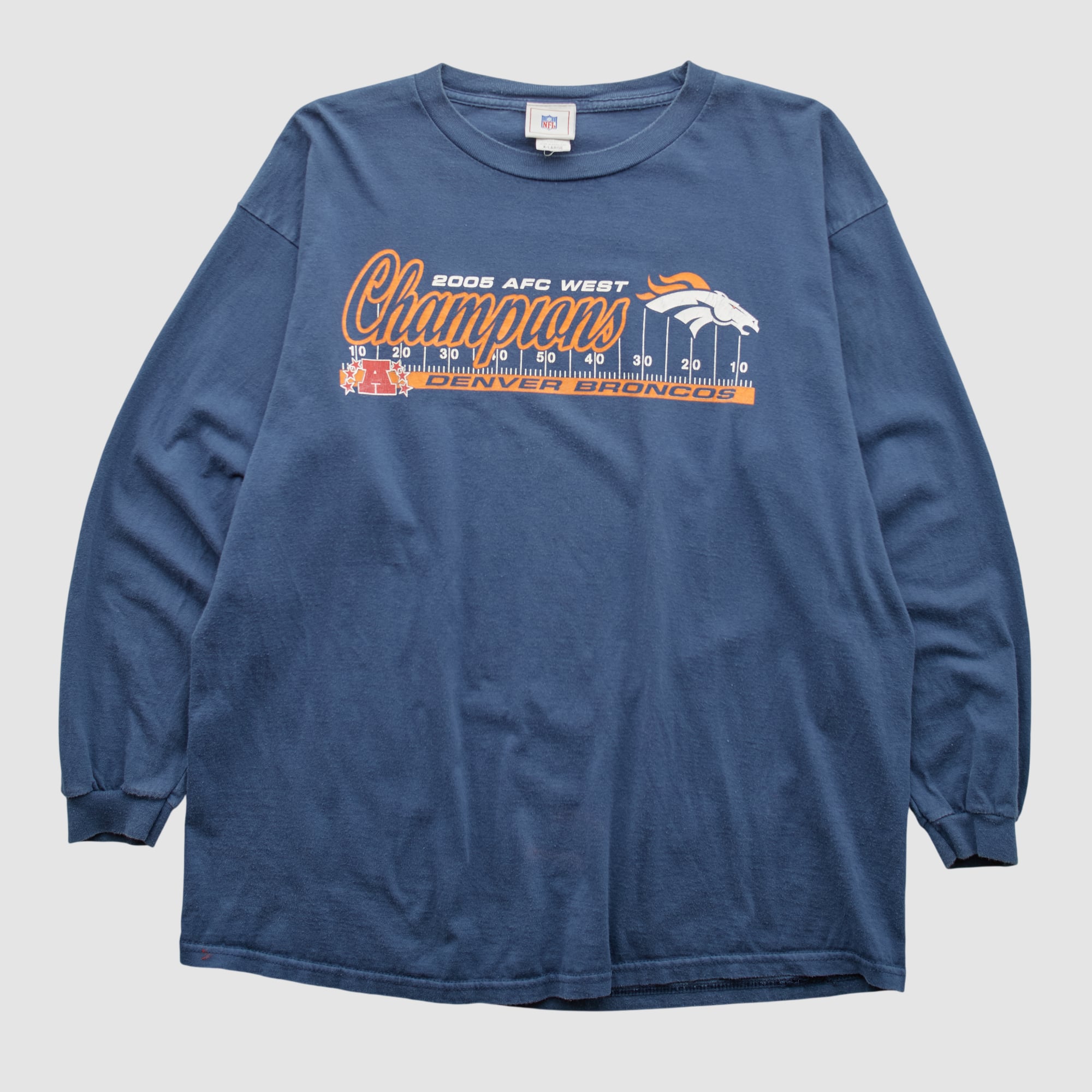 Denver Broncos NFL 2005 Long Sleeve T-shirt - Navy - XL