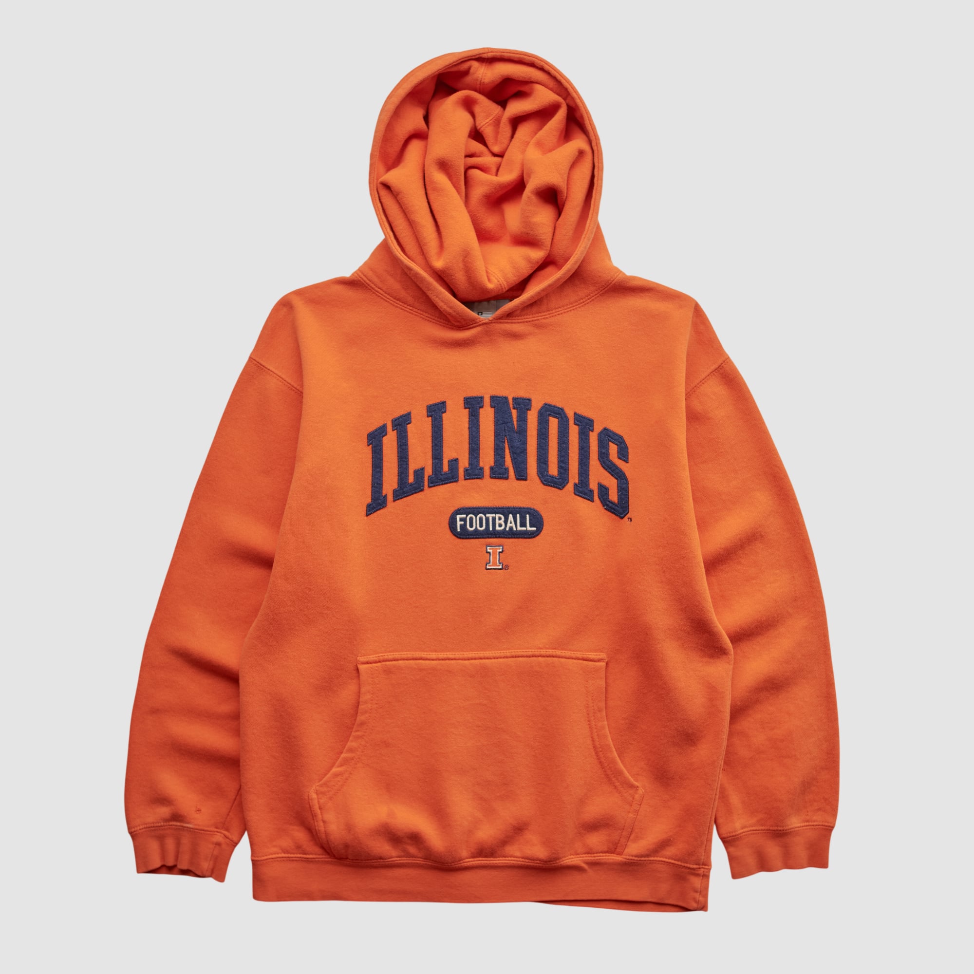 Illinois Fighting Illini J America Sportswear 2010s Hooded Pullover Sweatshirt - Orange - S