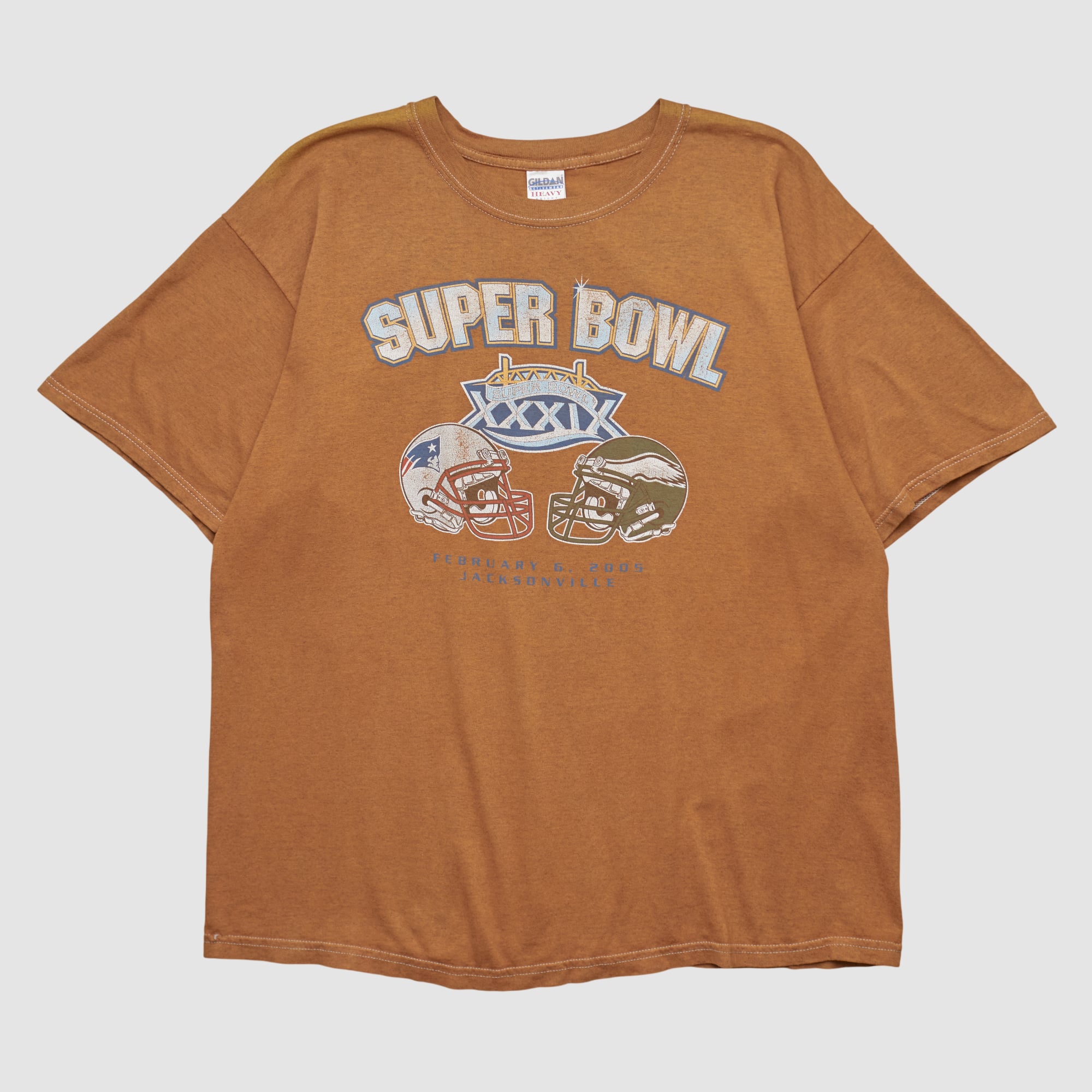 Super Bowl XXXIX Gildan 2005 T-shirt - Clay - L