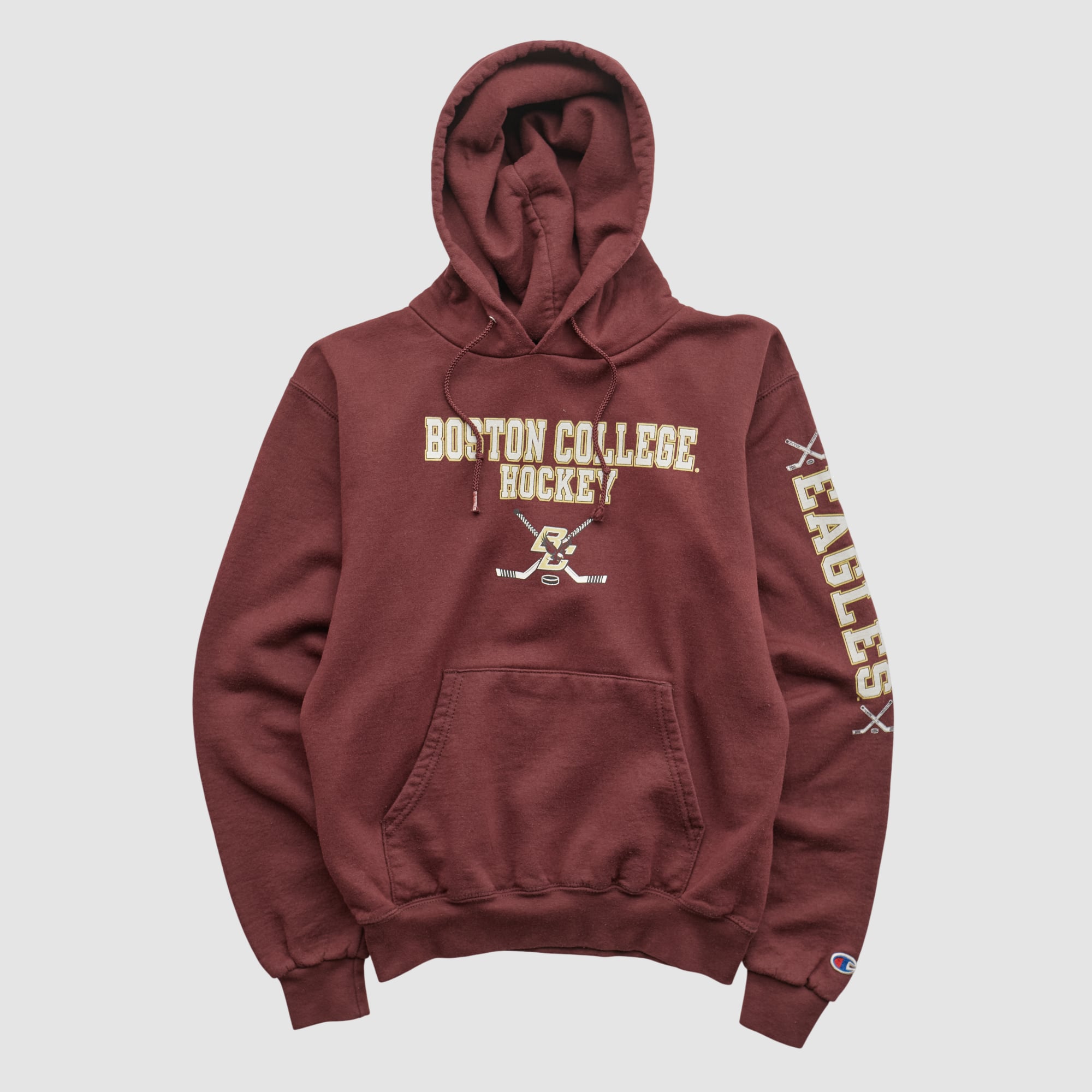 Boston College Eagles Champion 2010s Hooded Pullover Sweatshirt - Maroon - XXS