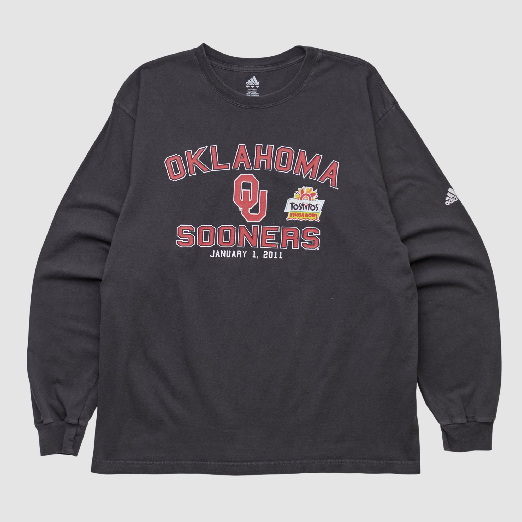 Oklahoma Sooners Adidas 2011 Long Sleeve T-shirt - Black - M