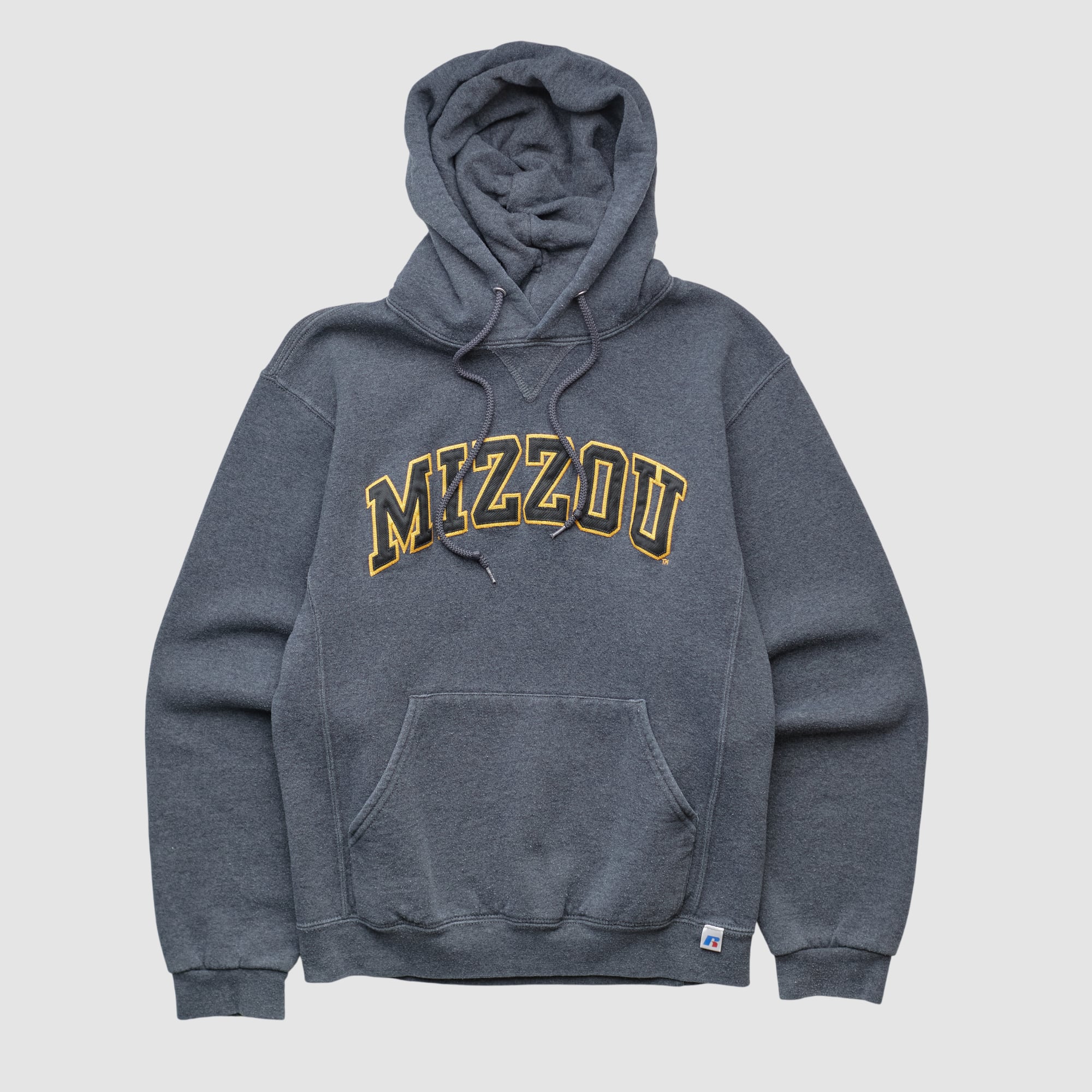 Missouri Tigers Russell 2010s Hooded Pullover Sweatshirt - Dark Heather Gray - XXS