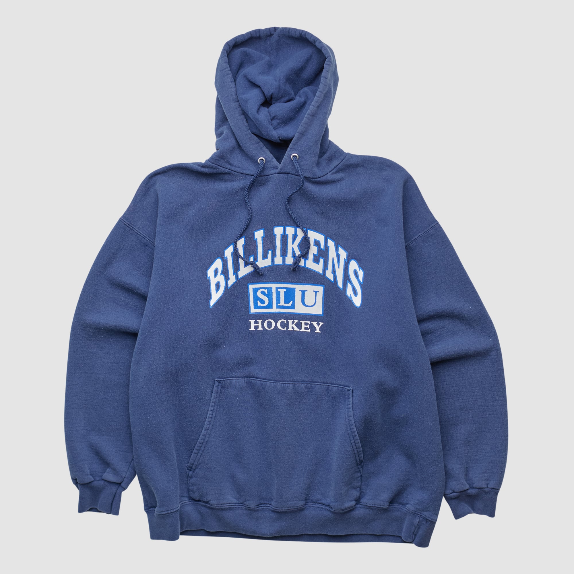 Saint Louis Billikens Hanes 2000s Hooded Pullover Sweatshirt - Navy - S