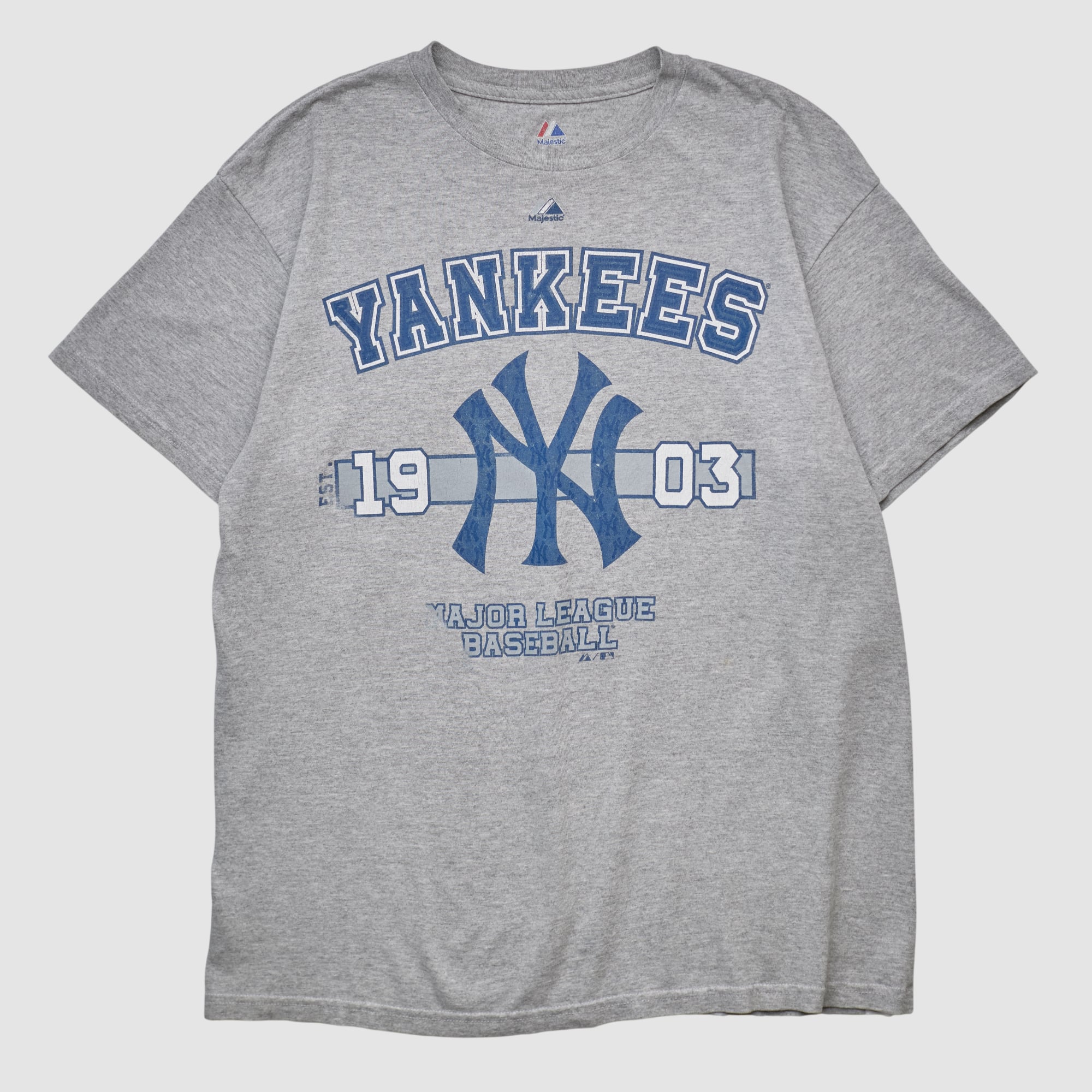 New York Yankees Majestic 2000s T-shirt - Heather Gray - S