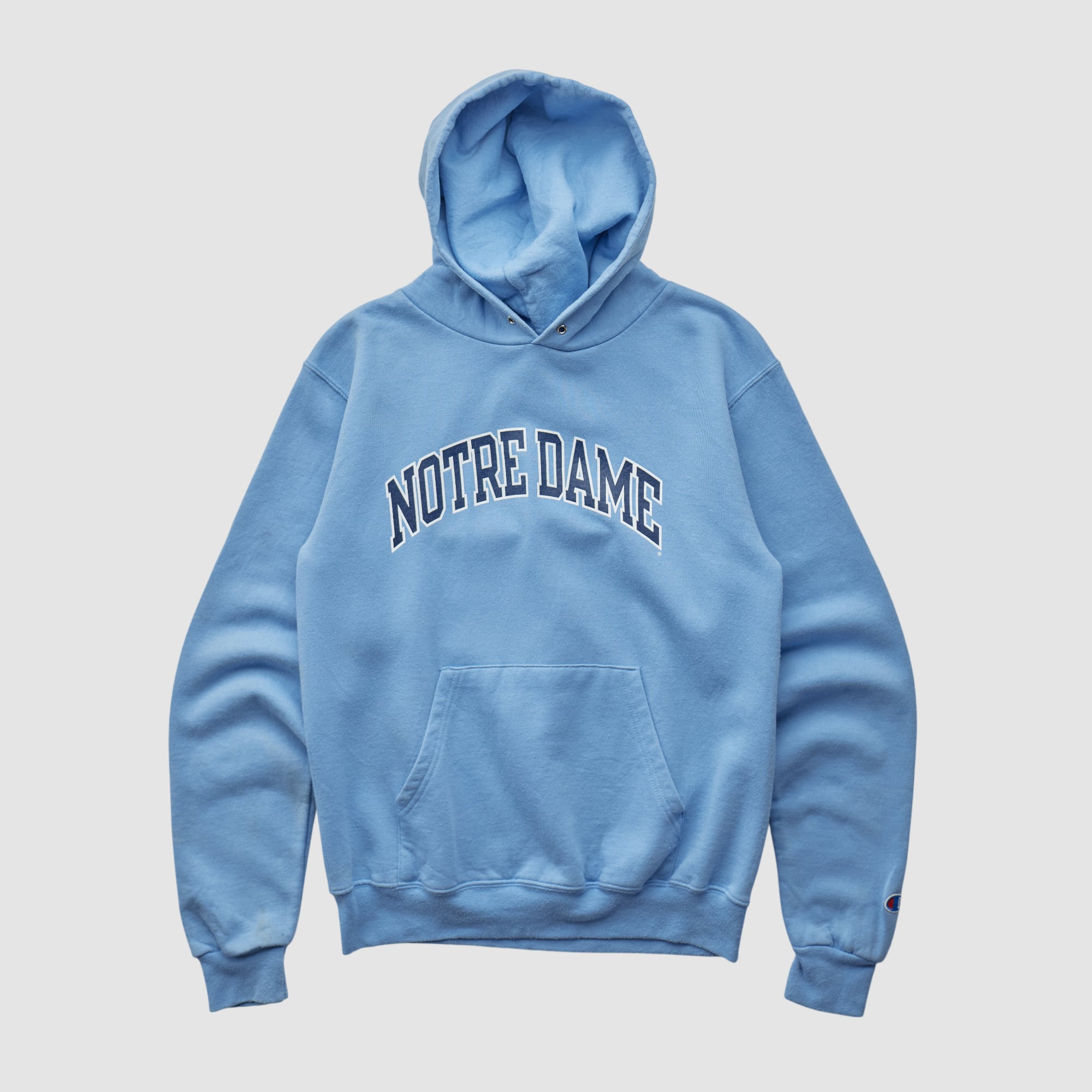 Notre Dame Fighting Irish Champion 2010s Hooded Pullover Sweatshirt - Light Blue - XXS