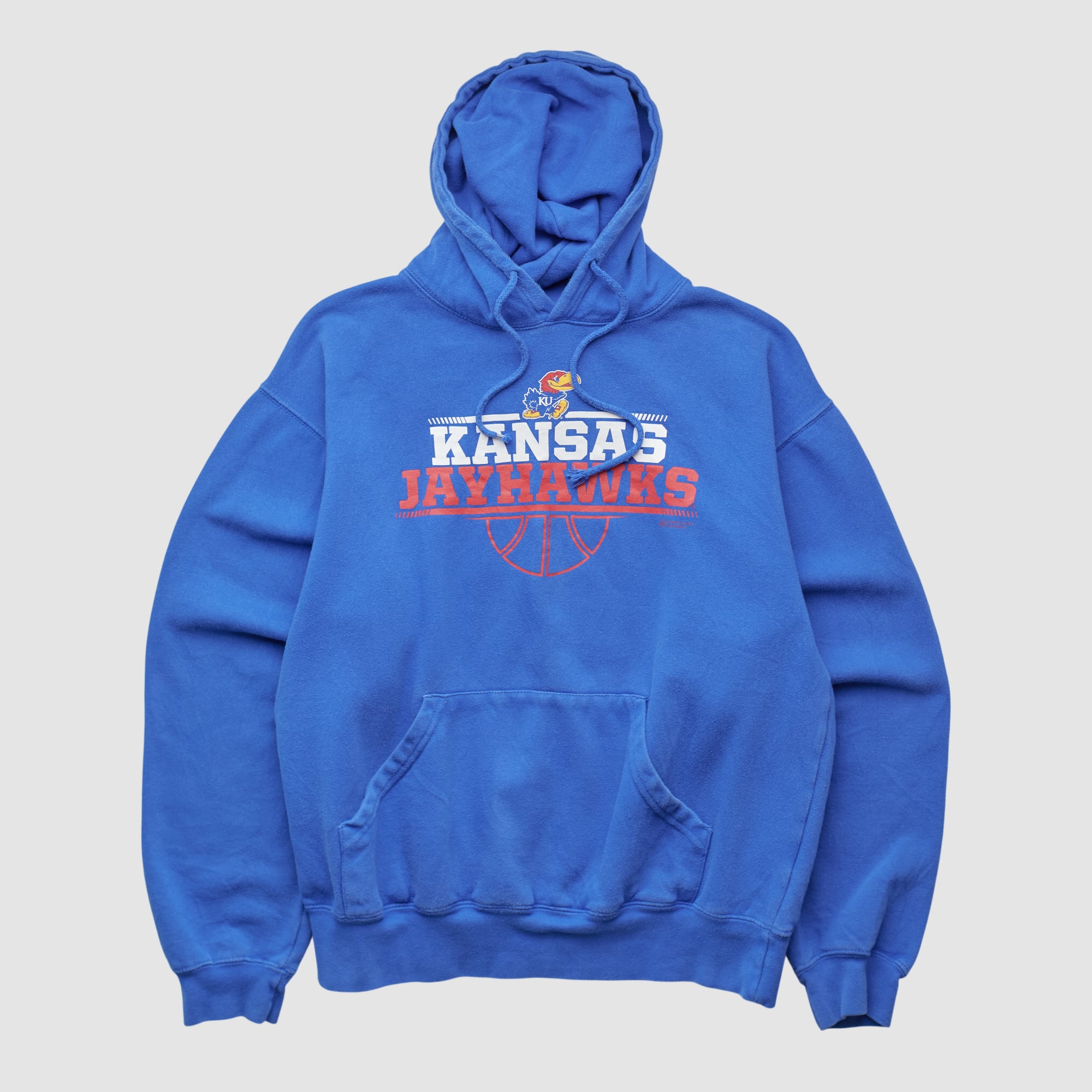 Kansas Jayhawks Ultimate Athletic Sportswear 2000s Hooded Pullover Sweatshirt - Blue - S
