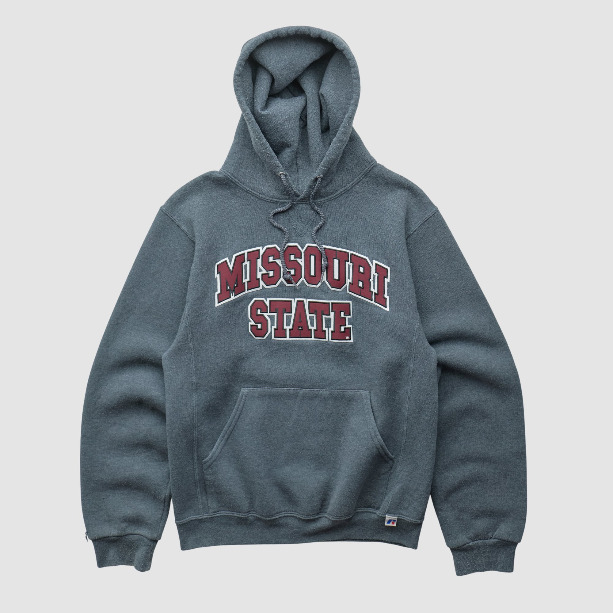 Missouri State University Bears Russell 2010s Hooded Pullover Sweatshirt - Dark Heather Gray - XS