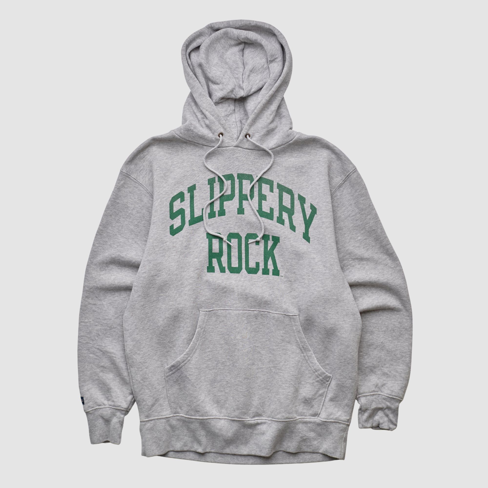 Slippery Rock Pride Jansport 2000s Hooded Pullover Sweatshirt - Heather Gray - S