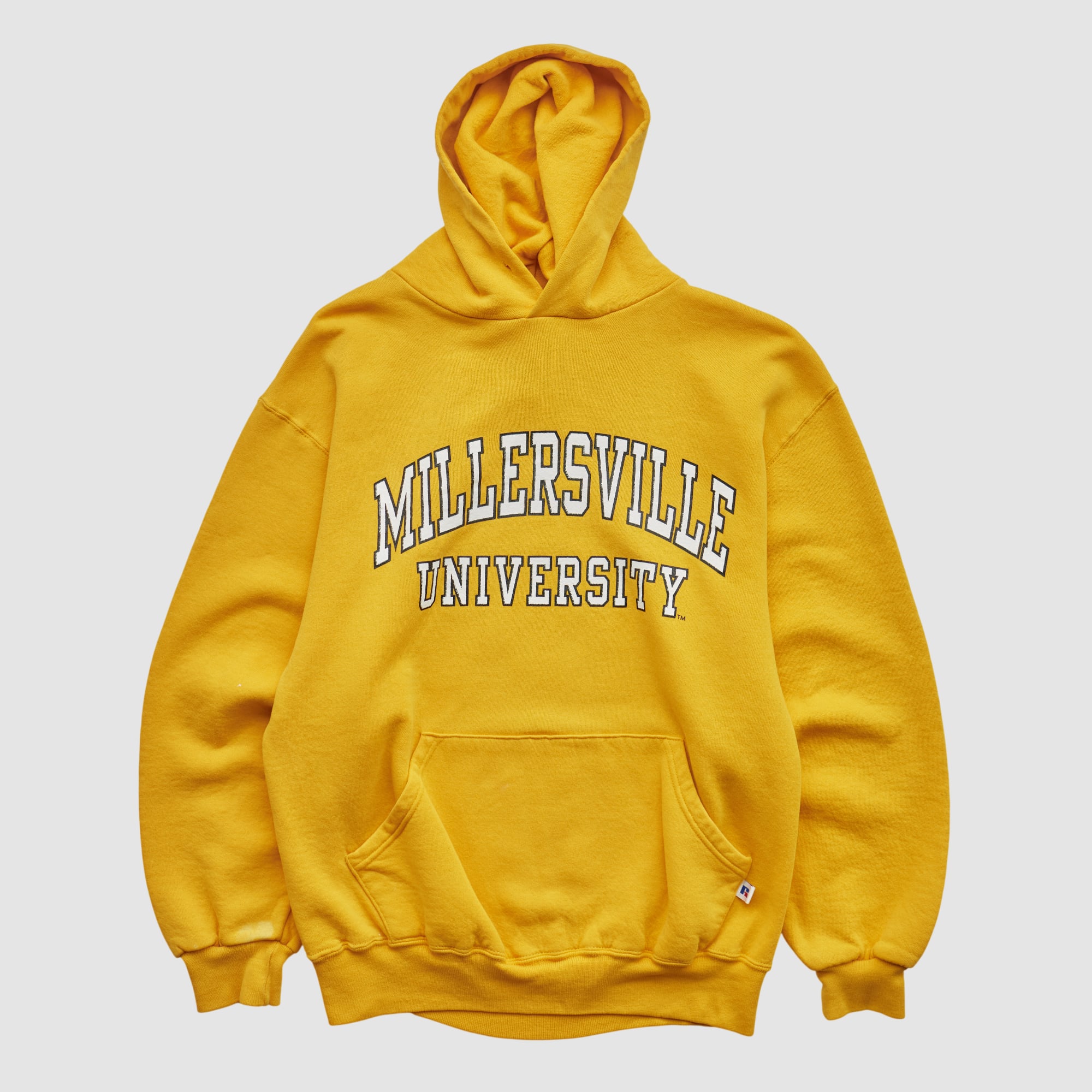 Millersville Marauders Russell 2000s Hooded Pullover Sweatshirt - Yellow - S