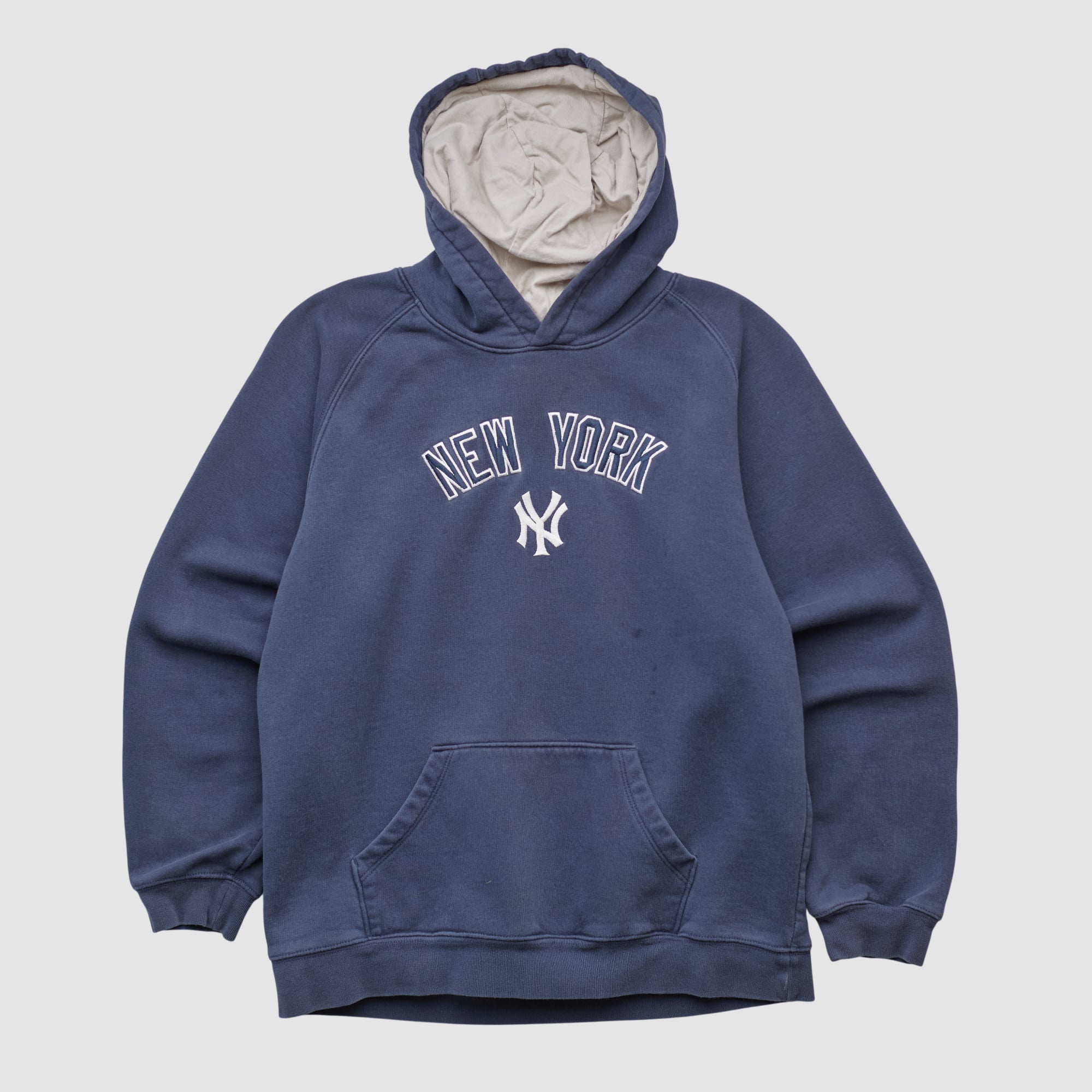 New York Yankees Majestic 2000s Hooded Pullover Sweatshirt - Navy - XS