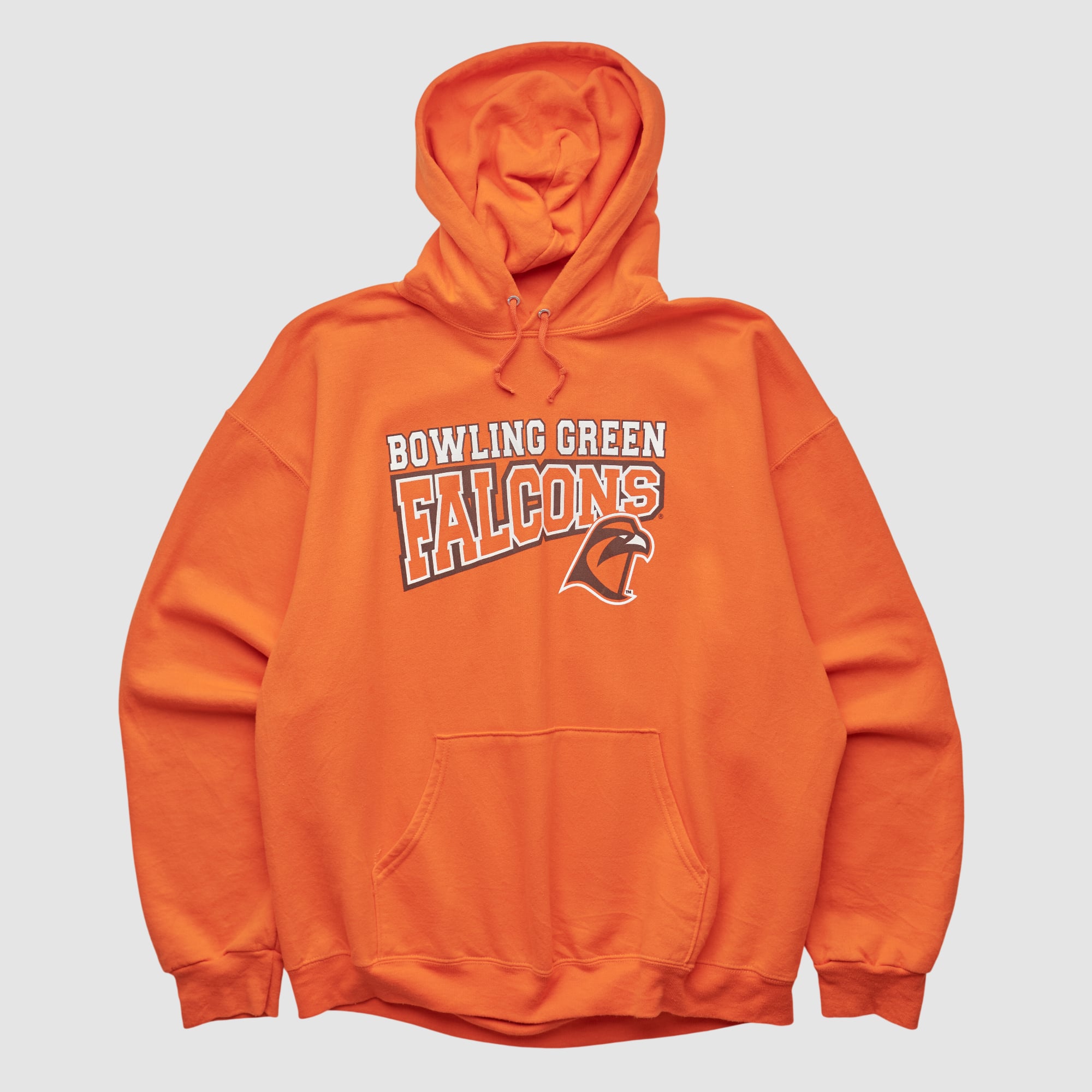 Bowling Green St. Falcons Jerzees 2010s Hooded Pullover Sweatshirt - Orange - M