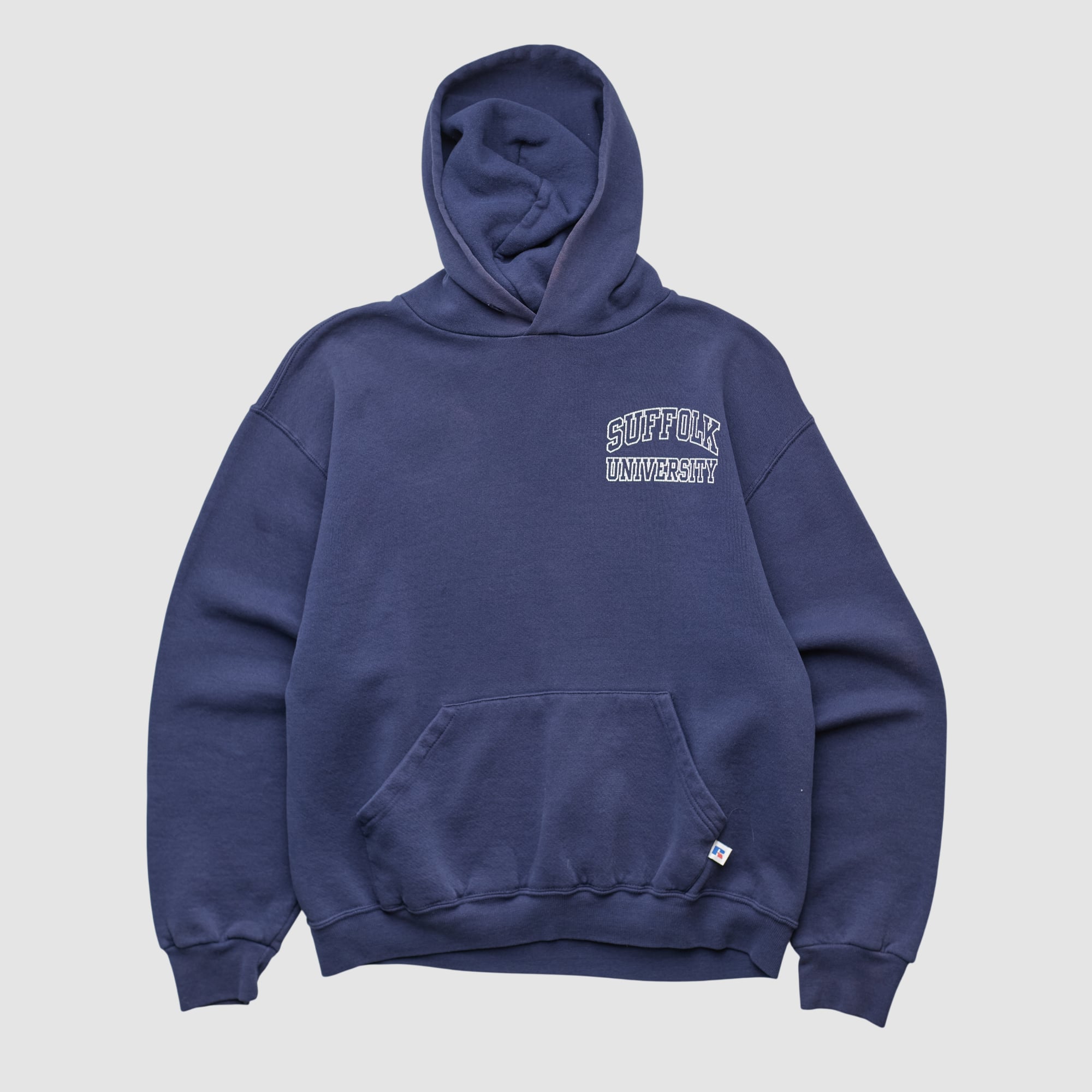Suffolk Rams Russell 2000s Hooded Pullover Sweatshirt - Navy - XS