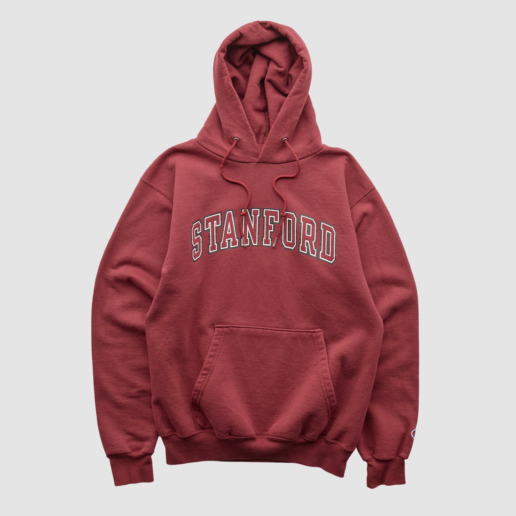 Stanford Cardinal Champion 2000s Hooded Pullover Sweatshirt - Maroon - XXS